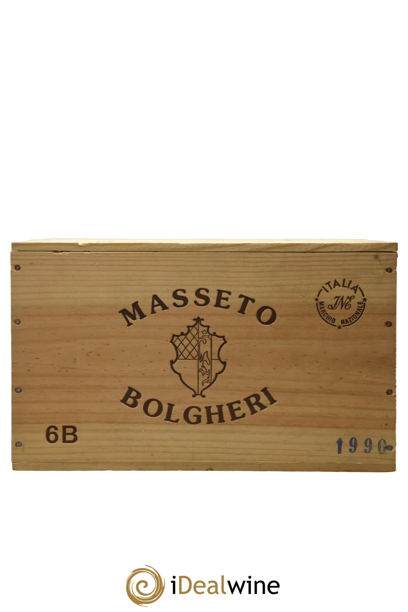 Toscana IGT Tenuta Dell'Ornellaia Masseto Frescobaldi 1990 - Lot de 6 bouteilles - 6