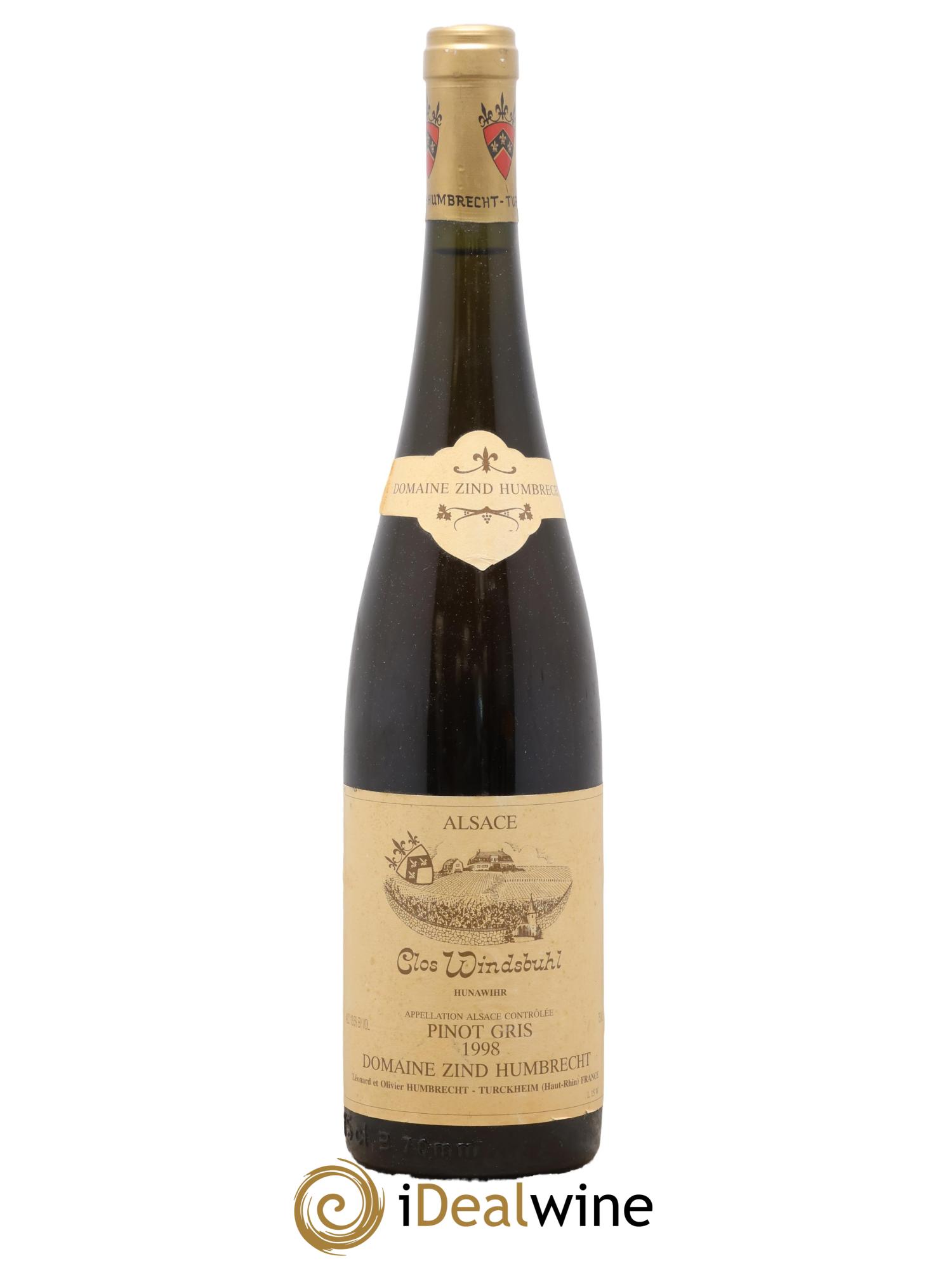 Alsace Pinot Gris Clos Windsbuhl Zind-Humbrecht (Domaine) 1998 - Lot de 1 bouteille - 0