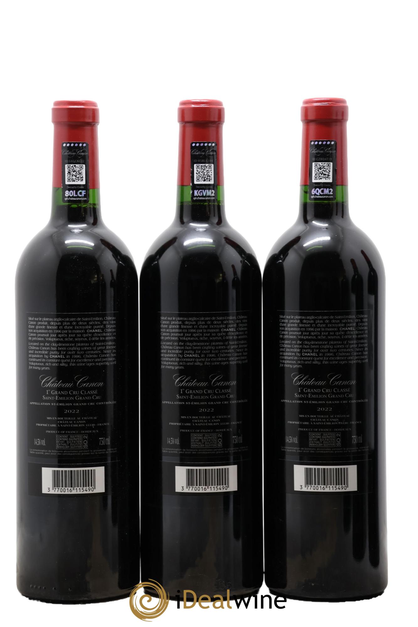 Château Canon 1er Grand Cru Classé B 2022 - Lot de 6 bouteilles - 3