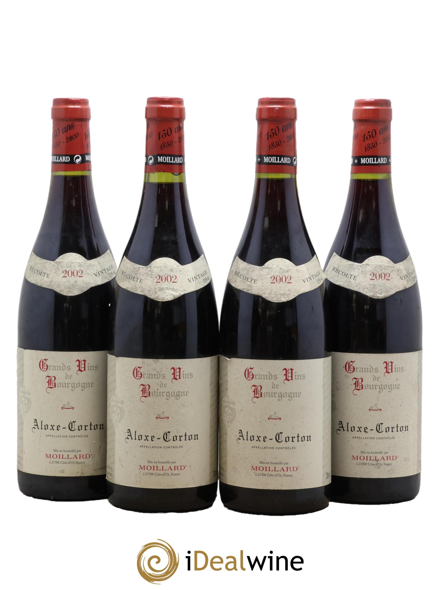 Aloxe-Corton Moillard 2002 - Lot of 4 bottles - 0