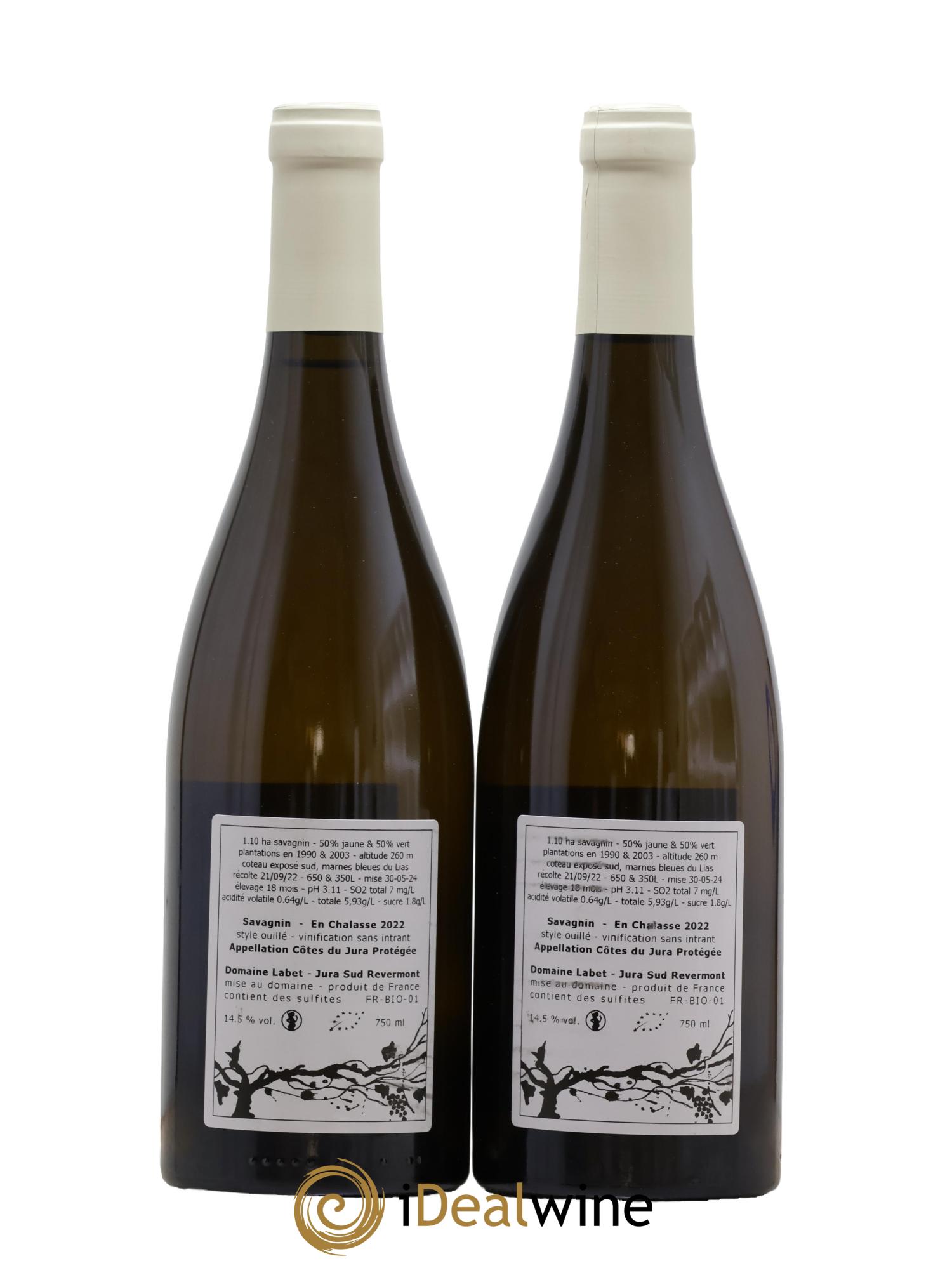 Côtes du Jura Fleur de Savagnin En Chalasse Romain - Julien  - Charline Labet  2022 - Lot of 2 bottles - 1