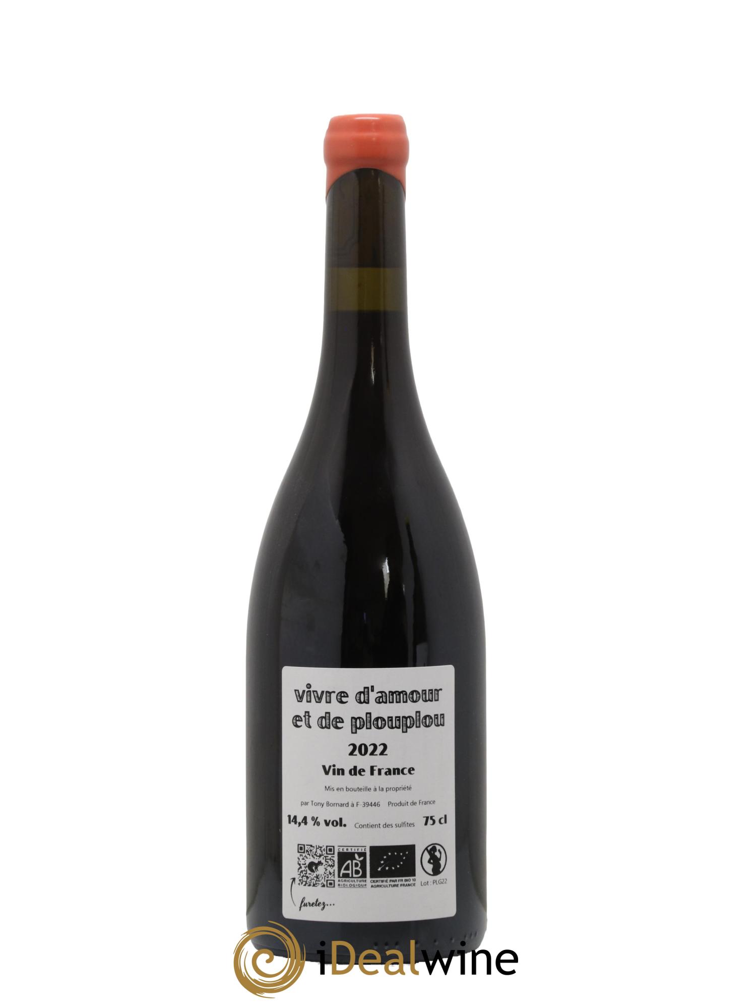 Vin de France Vivre d'Amour et de Plouplou Tony Bornard 2022 - Posten von 1 Flasche - 1