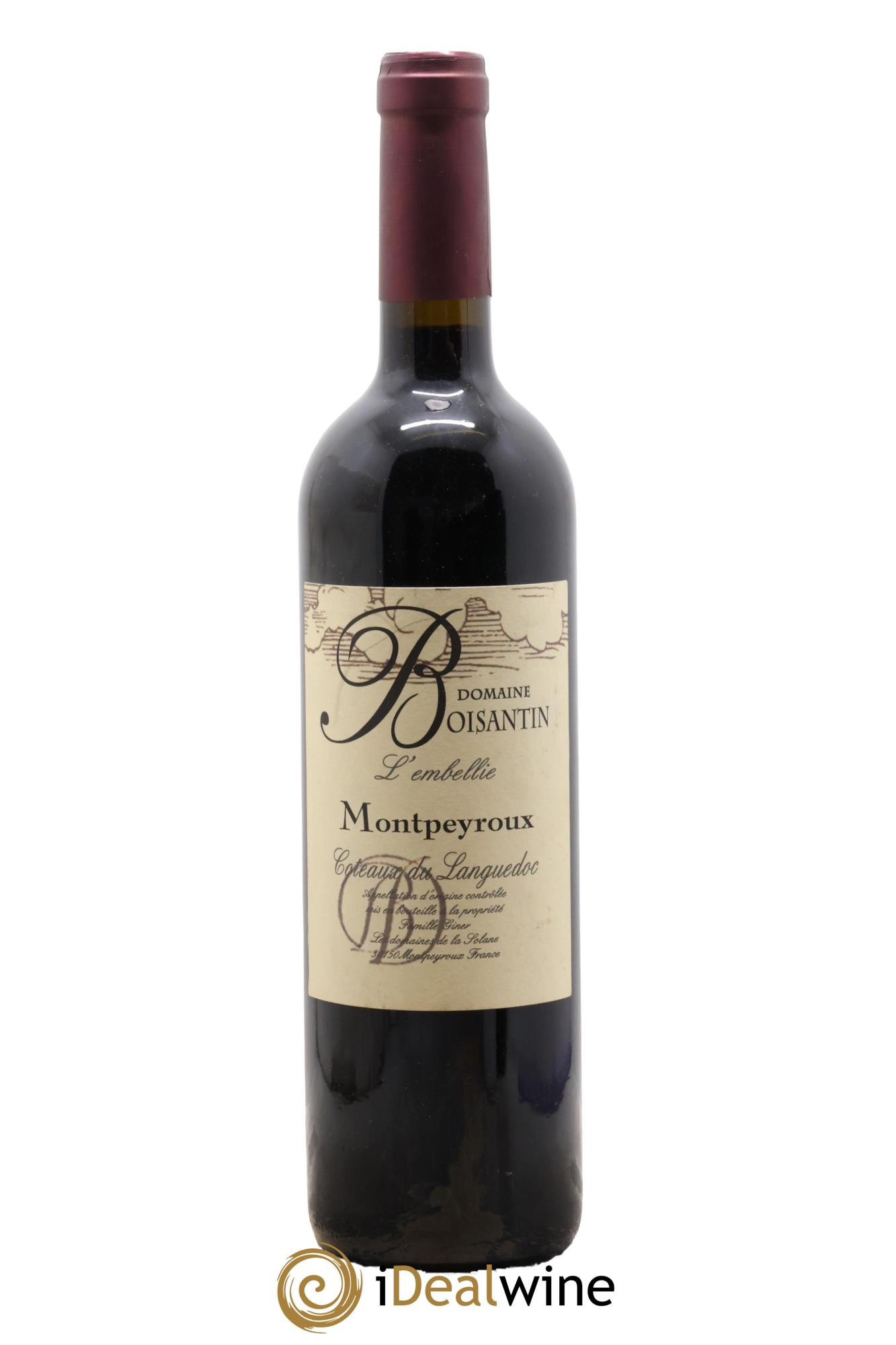 Languedoc Montpeyroux L'embellie Domaine Boisantin 2015 - Lot of 1 bottle - 0