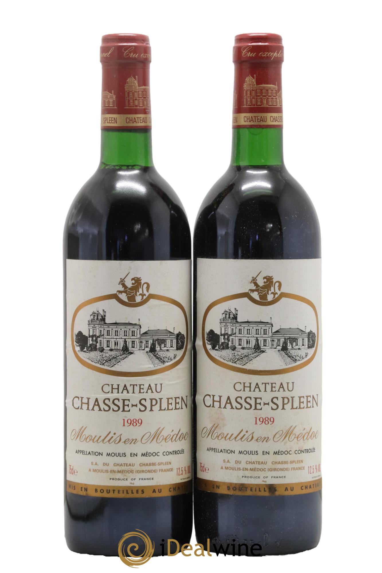 Château Chasse Spleen 1989 - Lot of 2 bottles - 0