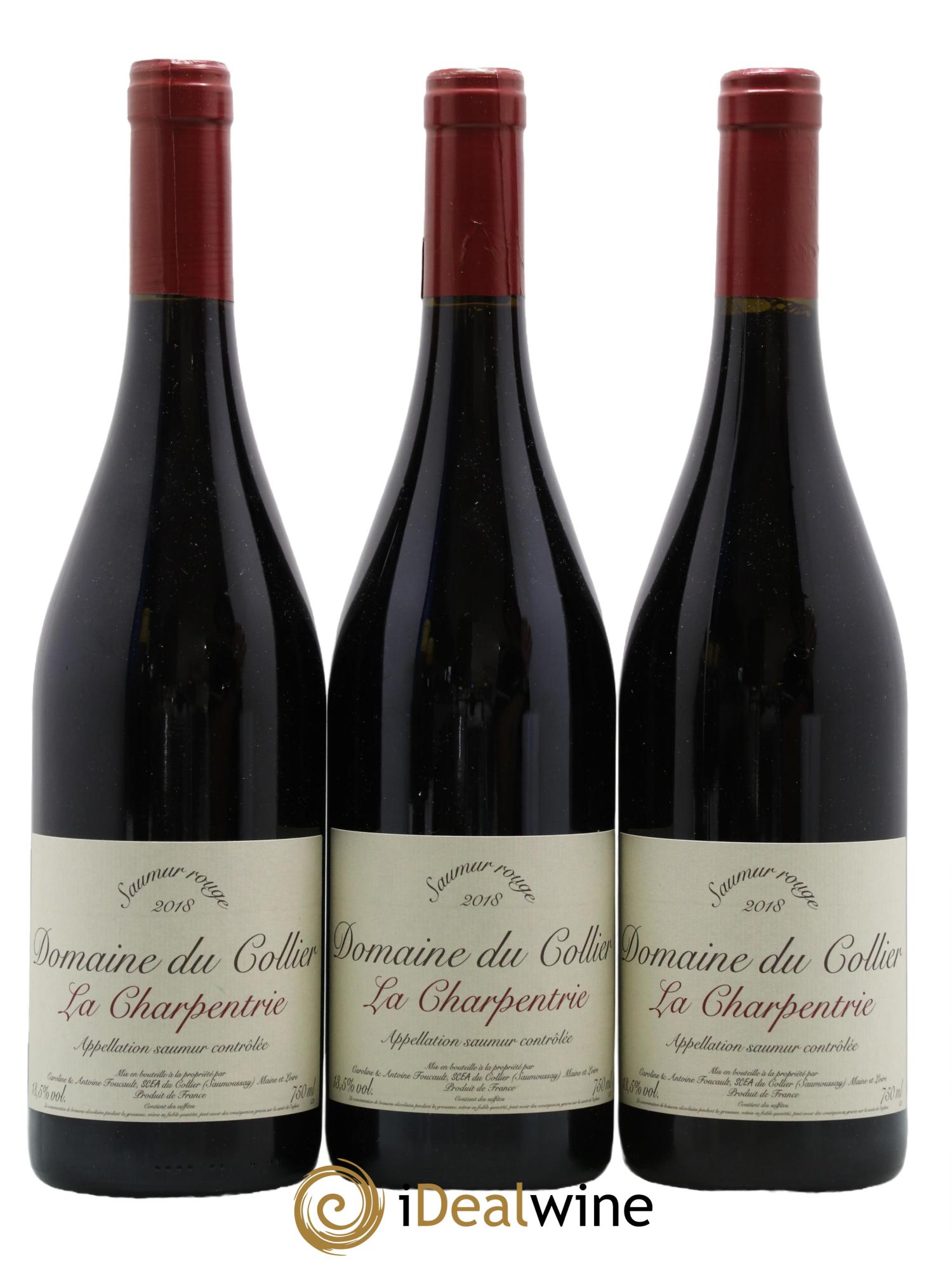 Saumur La Charpentrie Domaine du Collier 2018 - Lot de 3 bouteilles - 0