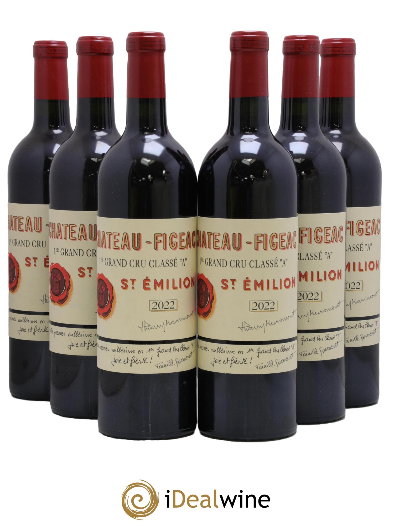 Château Figeac 1er Grand Cru Classé A 2022 - Lot de 6 bouteilles - 0