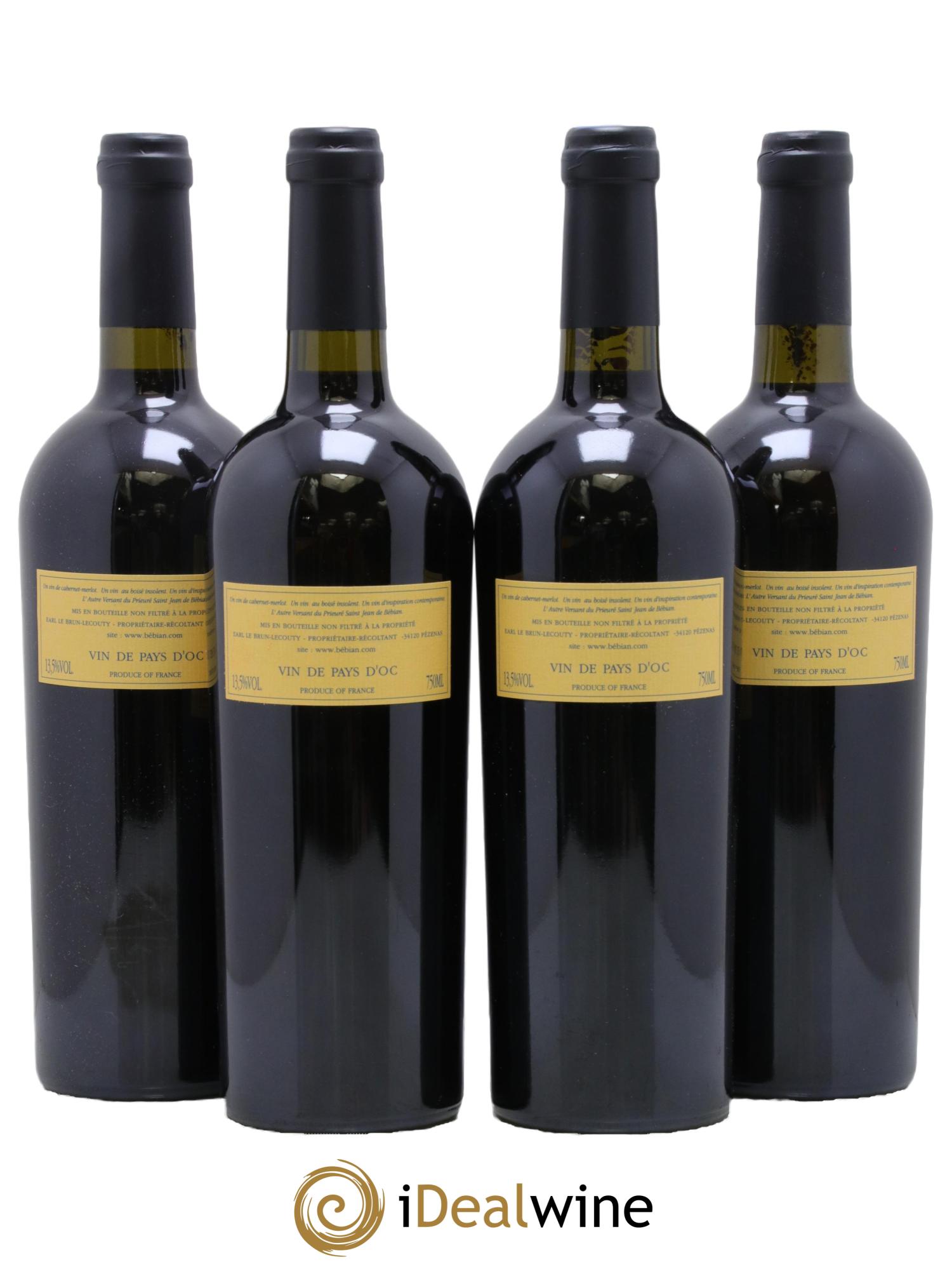 Languedoc L'Autre Versant Bébian Le Brun-Lecouty 2000 - Lot of 4 bottles - 1