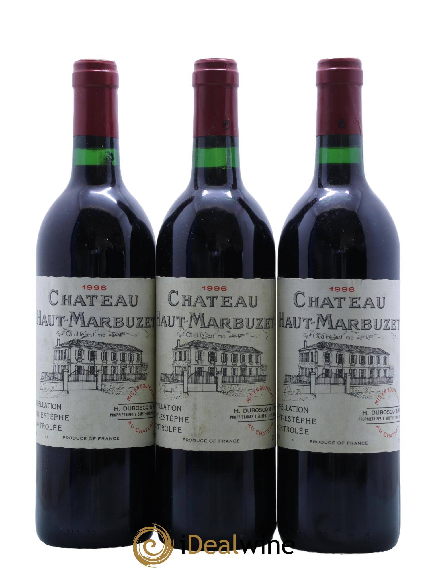 Château Haut Marbuzet 1996 - Lot de 12 bouteilles - 4