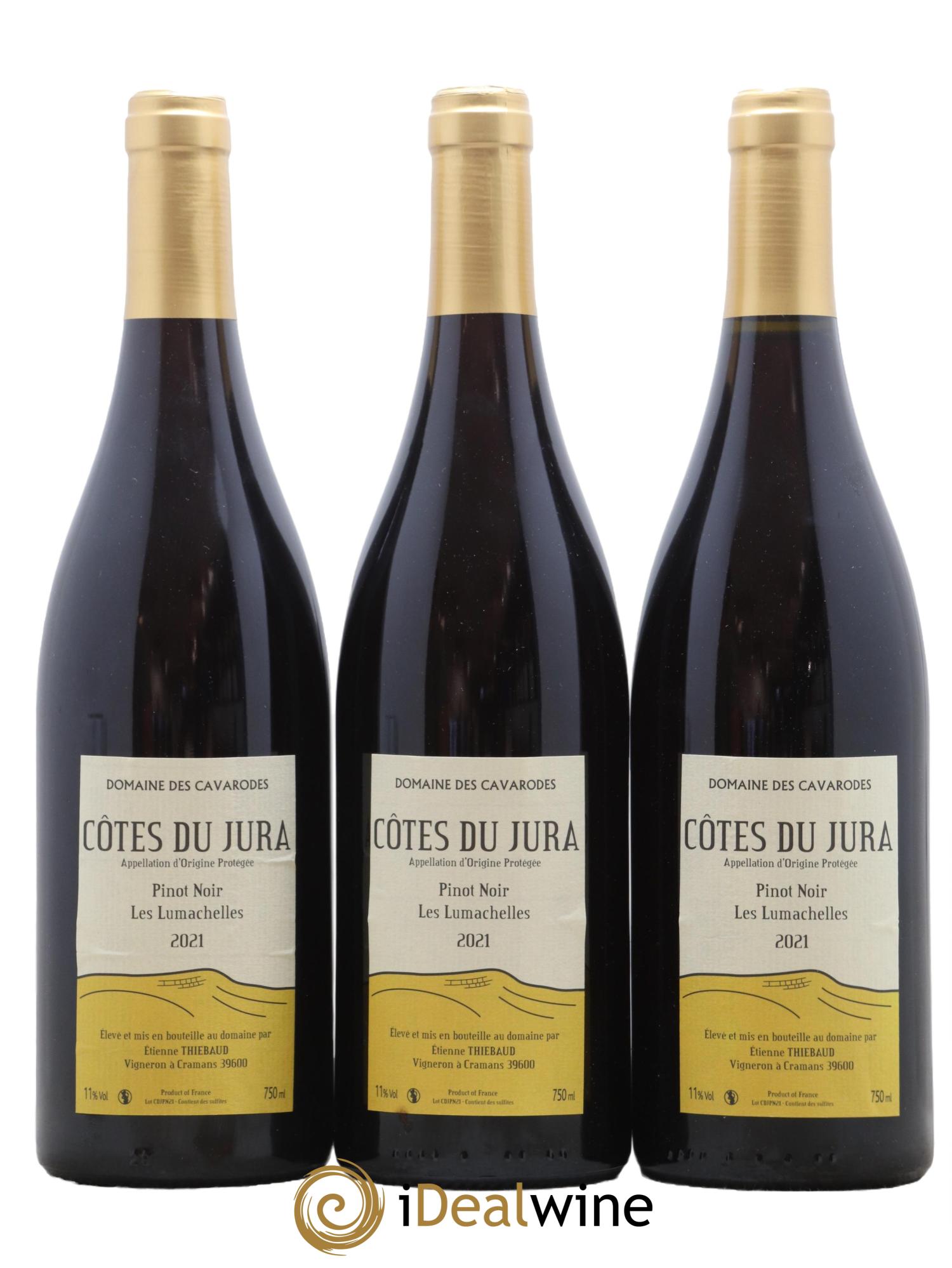 Côtes du Jura Pinot Noir Les Lumachelles Cavarodes (Domaine des) - Etienne Thiébaud 2021 - Lot de 3 bouteilles - 0