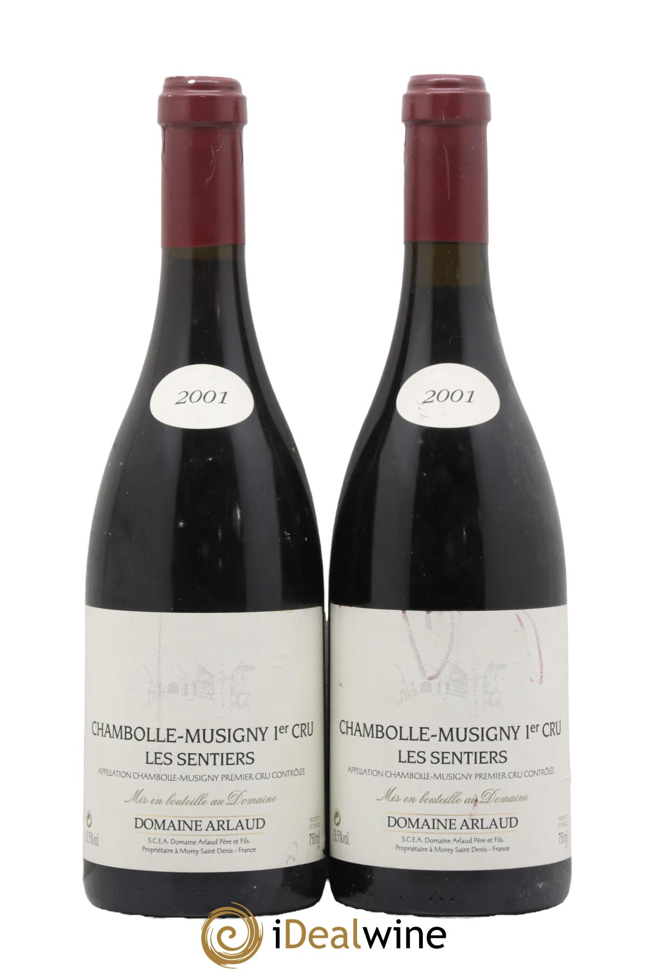 Chambolle-Musigny 1er Cru Les Sentiers Arlaud 2001 - Lot of 2 bottles - 0