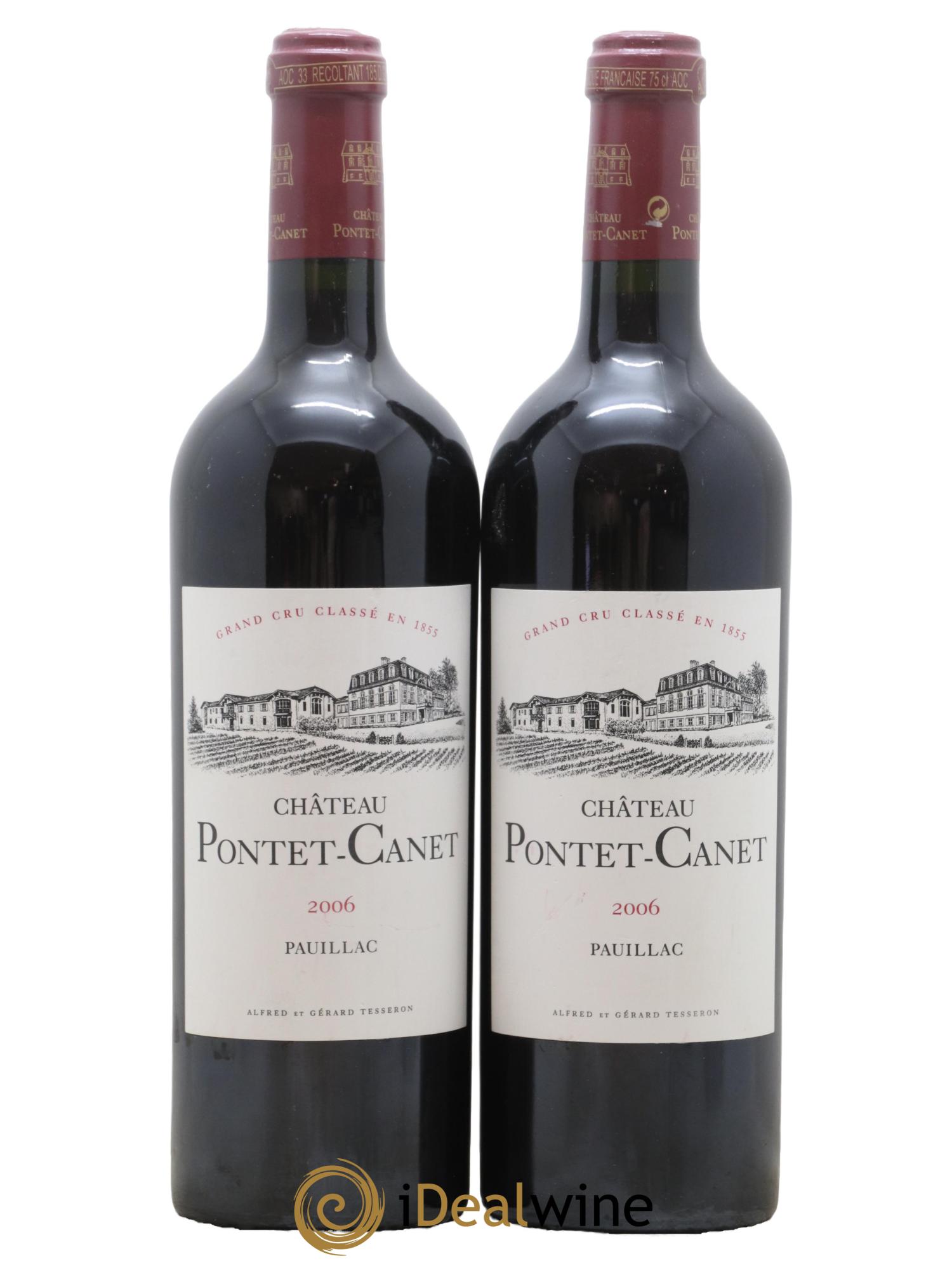 Château Pontet Canet 5ème Grand Cru Classé 2006 - Lot de 2 bouteilles - 0