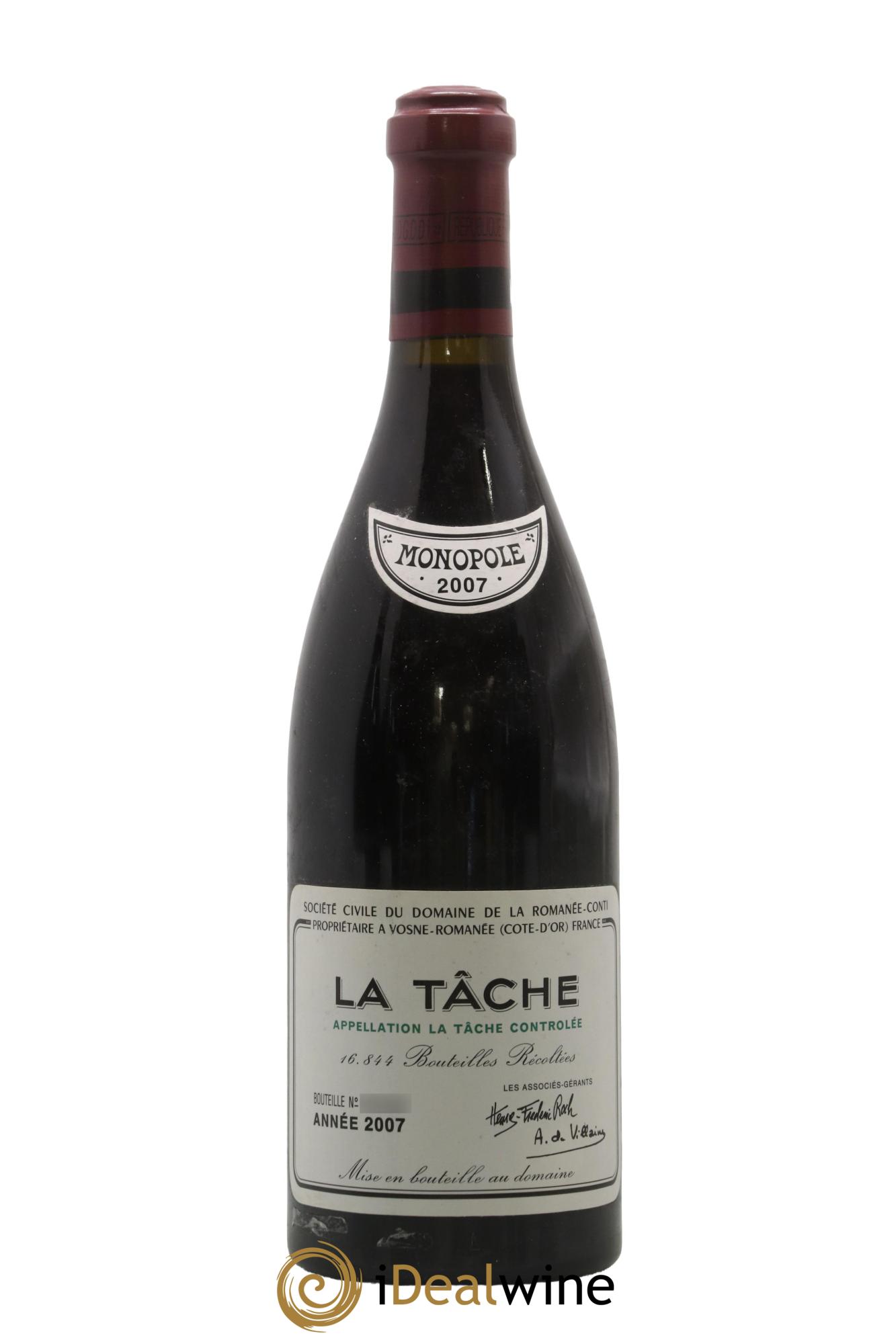 La Tâche Grand Cru Domaine de la Romanée-Conti 2007 - Posten von 1 Flasche - 0