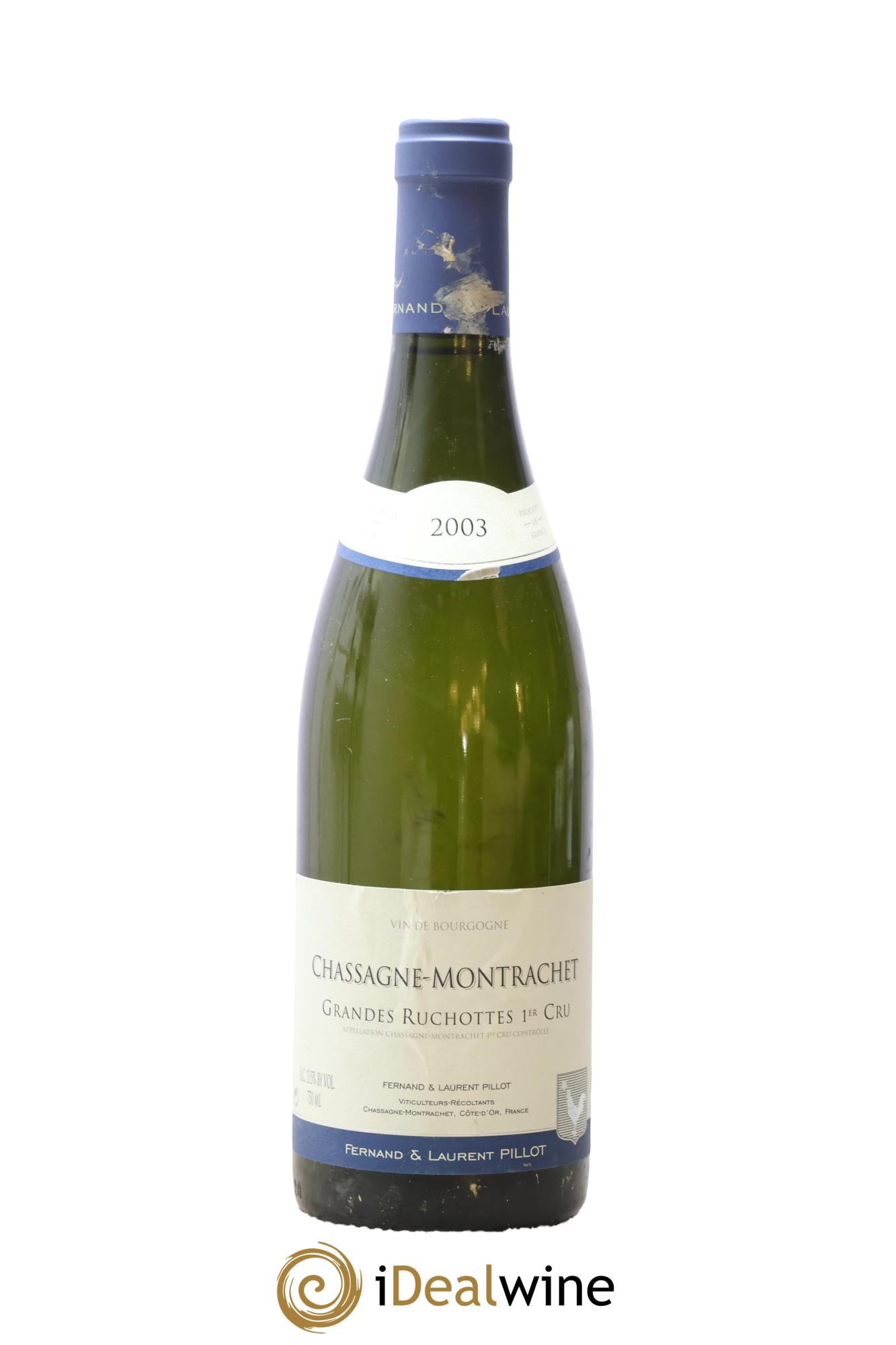 Chassagne-Montrachet 1er Cru Grandes Ruchottes Fernand Et Laurent Pillot 2003 - Posten von 1 Flasche - 0