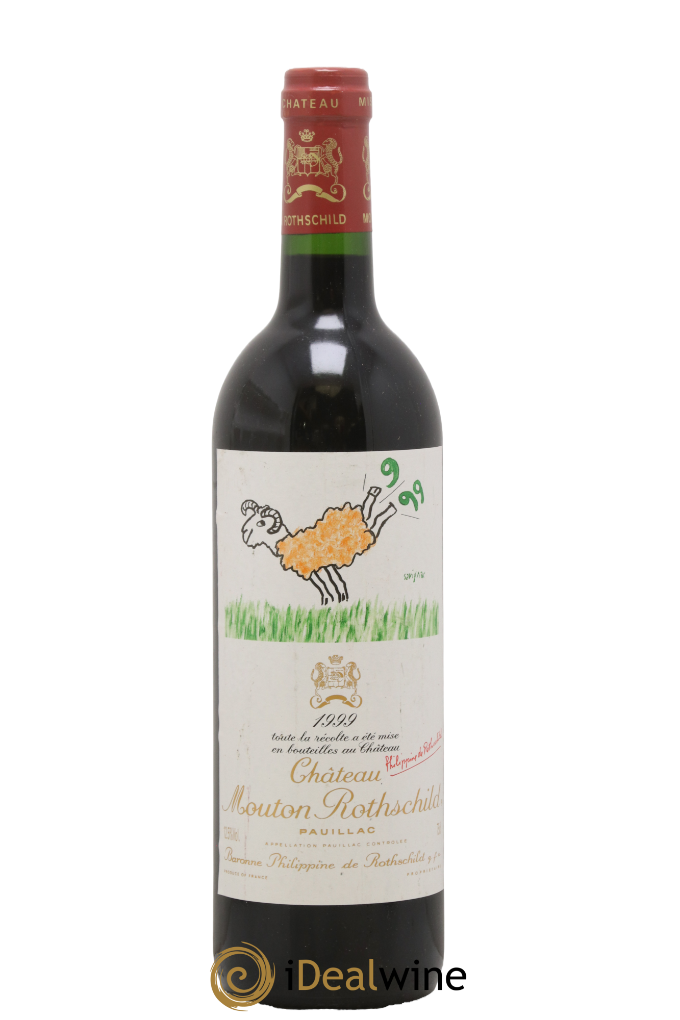 Château Mouton Rothschild 1er Grand Cru Classé 1999 - Lot de 1 bouteille - 0