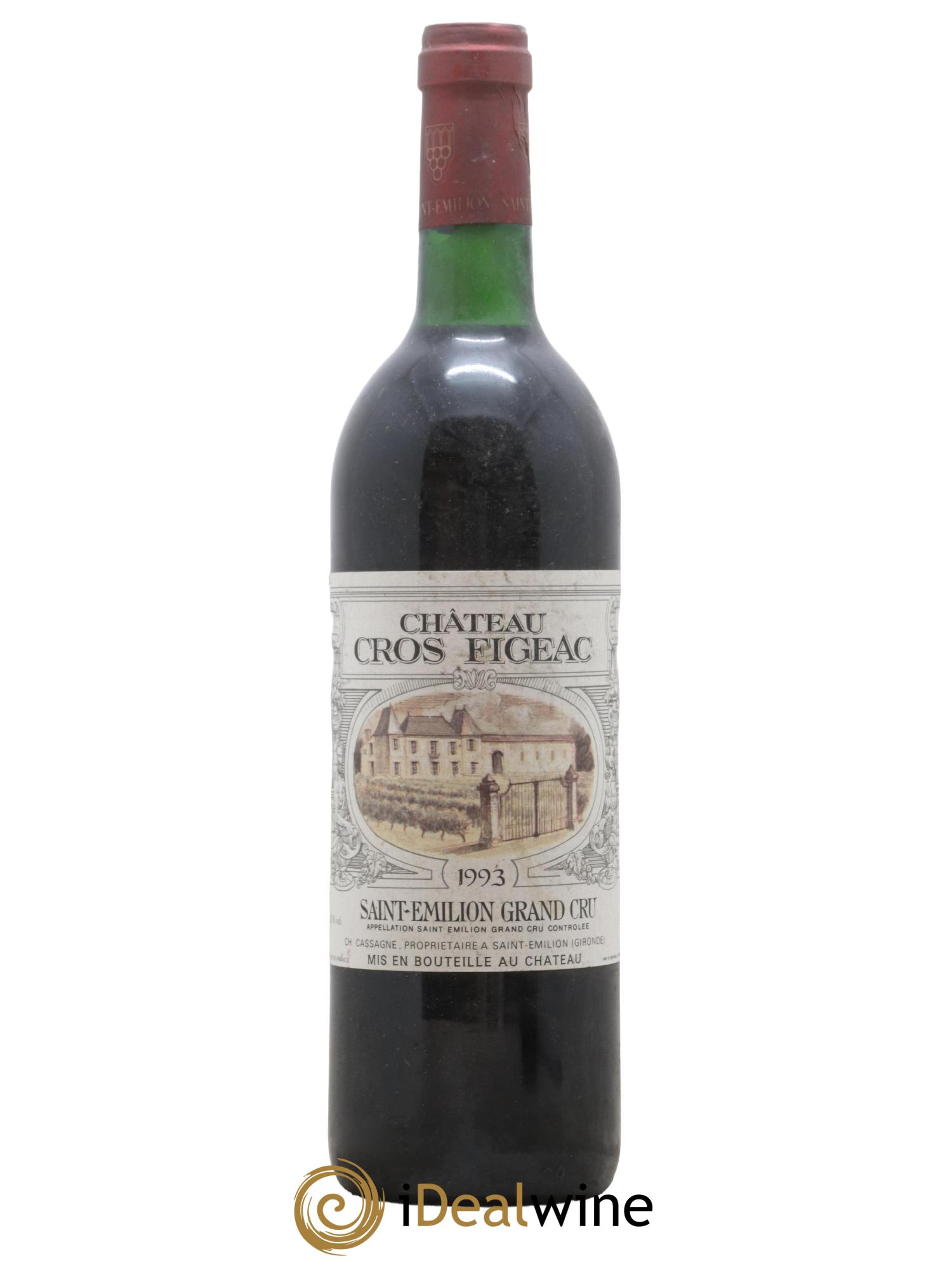 Saint-Émilion Grand Cru Chateau Cros Figeac 1993 - Lot de 1 bouteille - 0