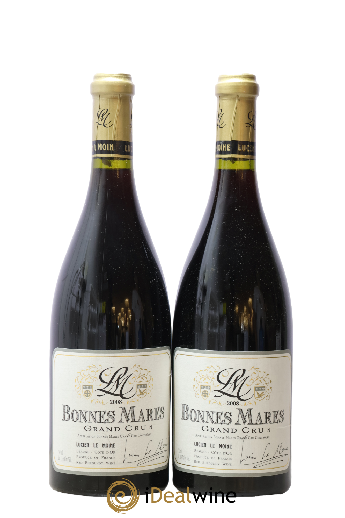 Bonnes-Mares Grand Cru Lucien Le Moine 2008 - Lotto di 2 bottiglie - 0