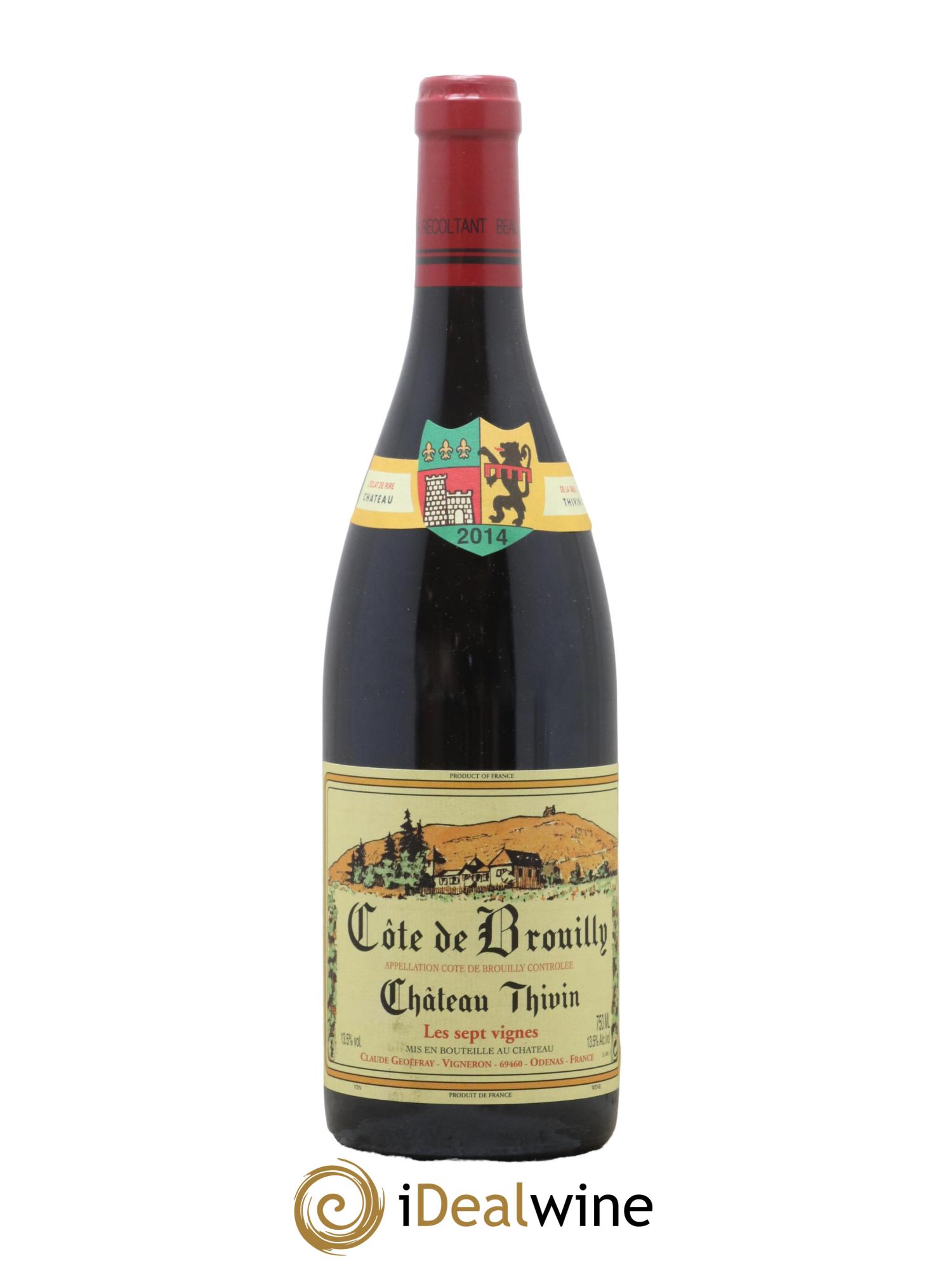 Côte de Brouilly Les 7 Vignes Château Thivin 2014 - Lot de 1 bouteille - 0