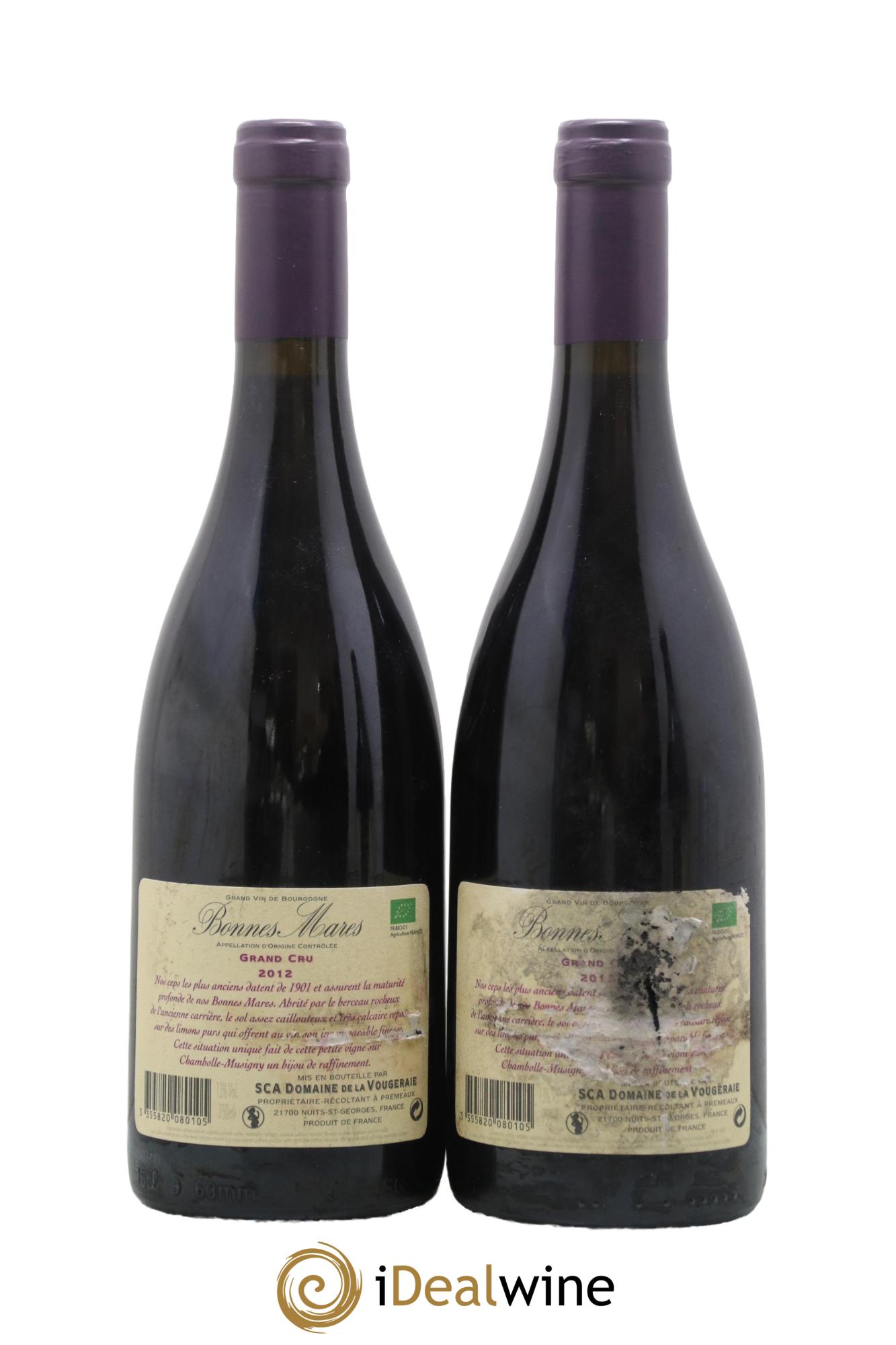 Bonnes-Mares Grand Cru La Vougeraie 2012 - Lot of 2 bottles - 1