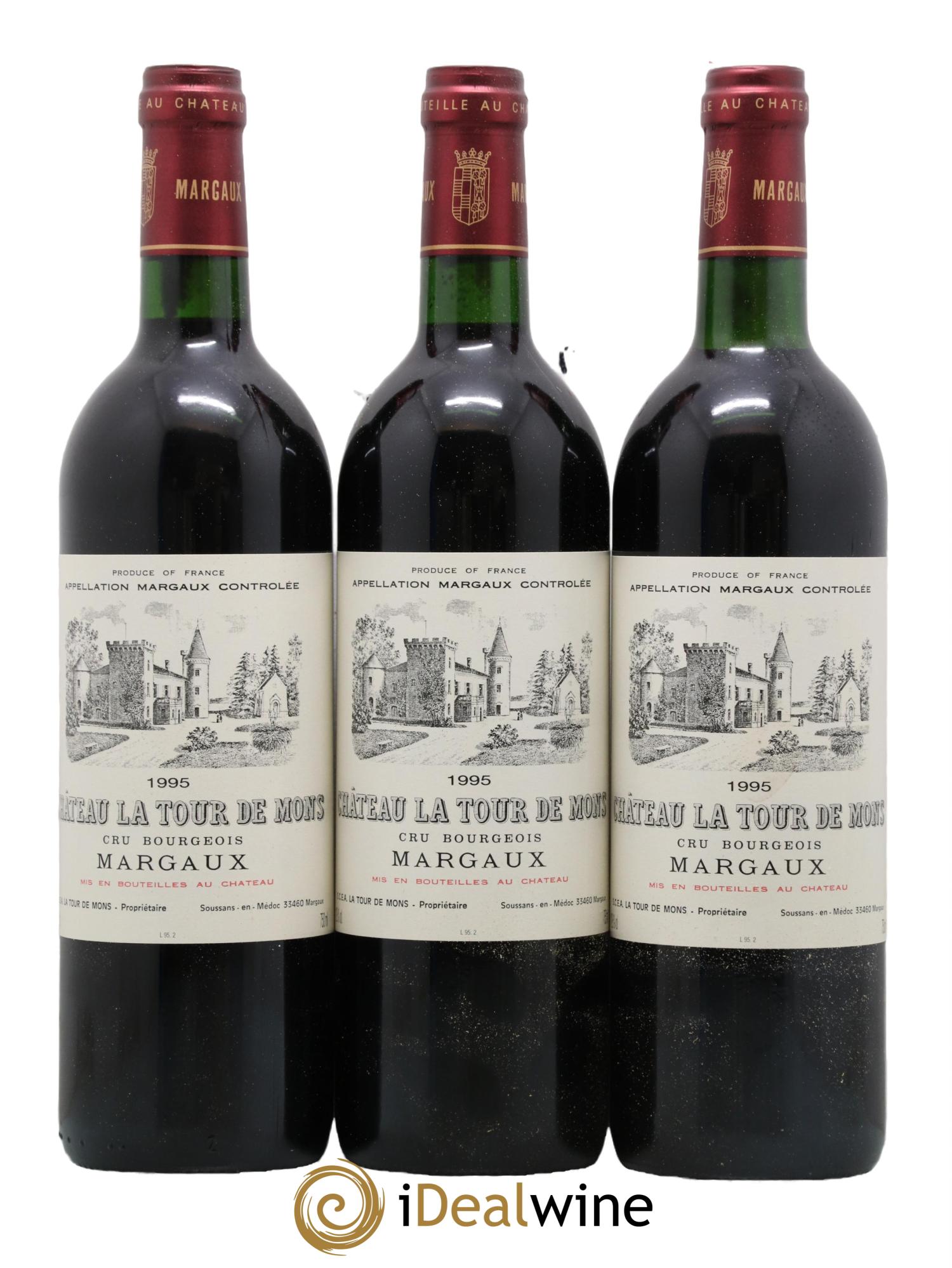 Château la Tour de Mons Cru Bourgeois 1995 - Lot de 12 bouteilles - 4