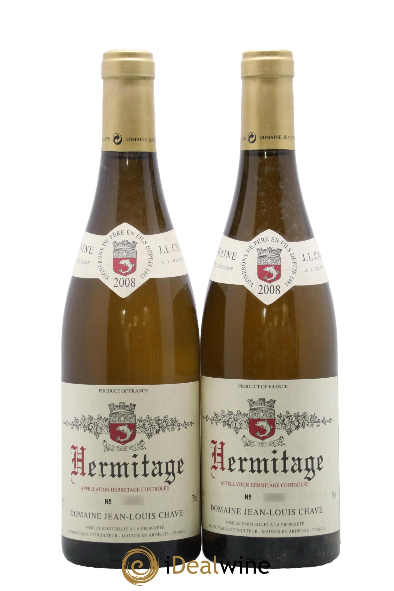 Hermitage Jean-Louis Chave 2008 - Lot de 2 bouteilles - 0
