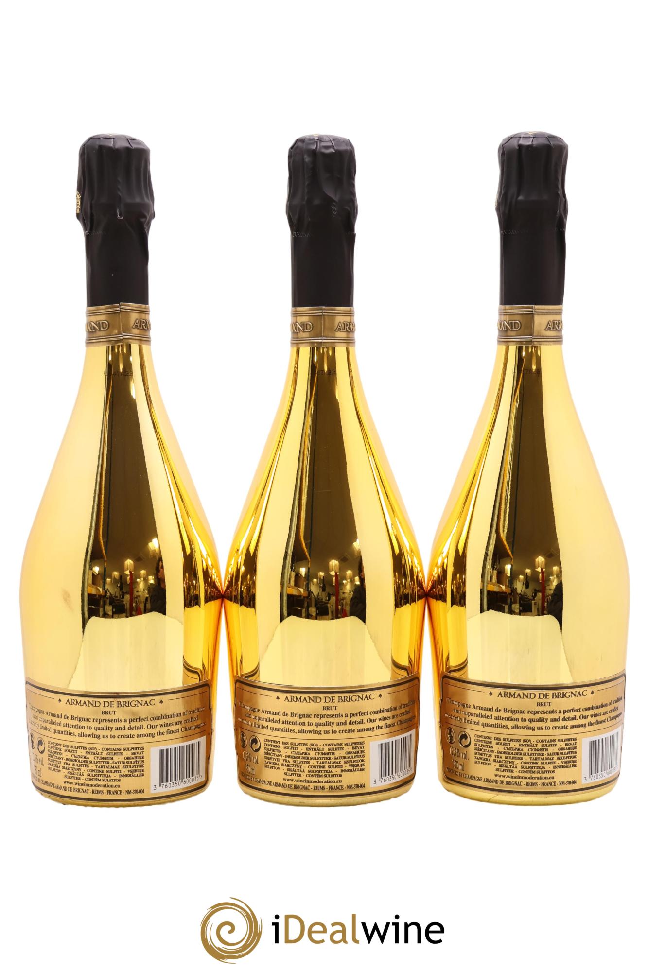 Gold Brut Armand de Brignac - Posten von 3 Flaschen - 1