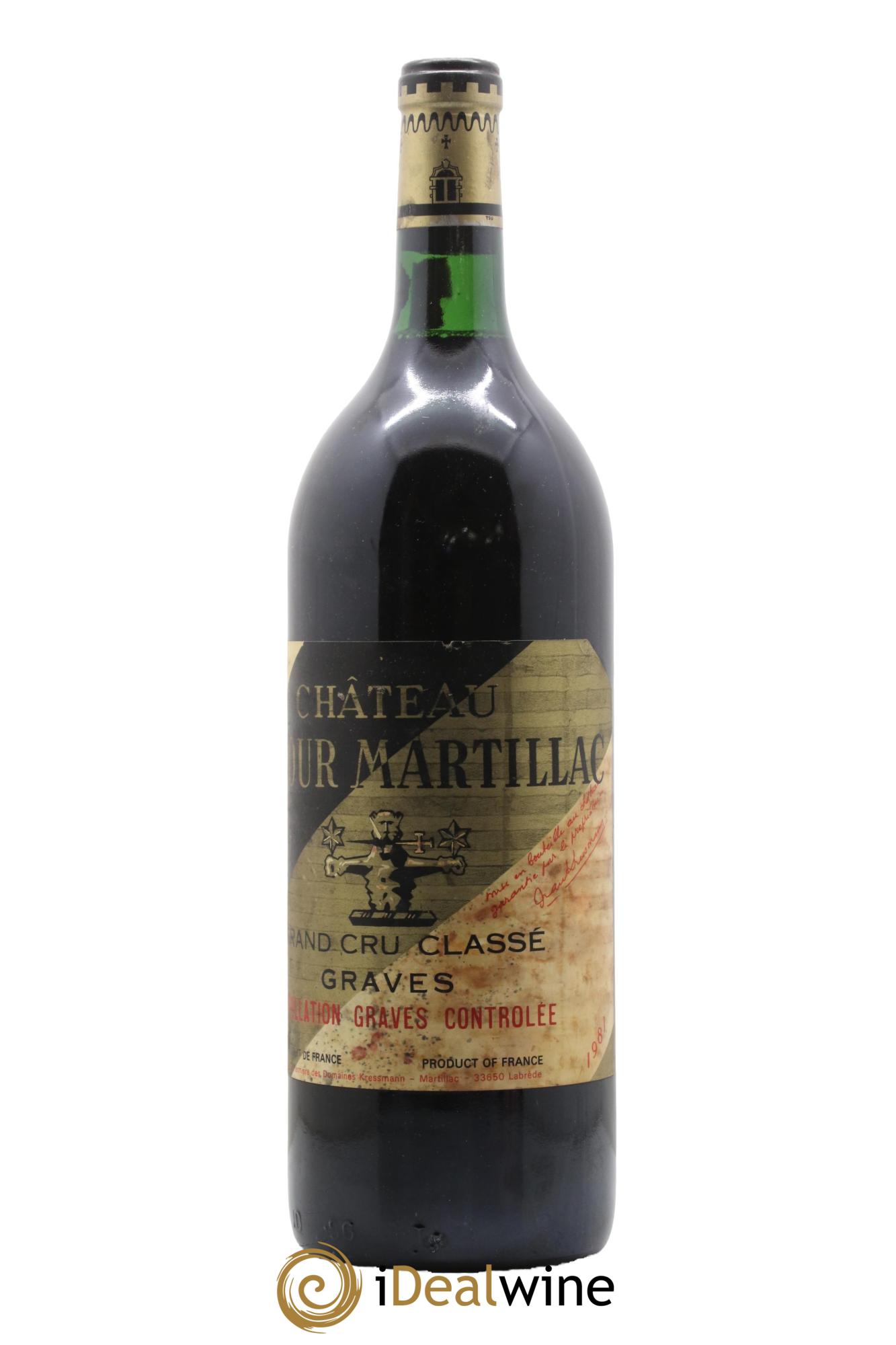 Château Latour-Martillac Cru Classé de Graves 1981 - Lot de 1 magnum - 2