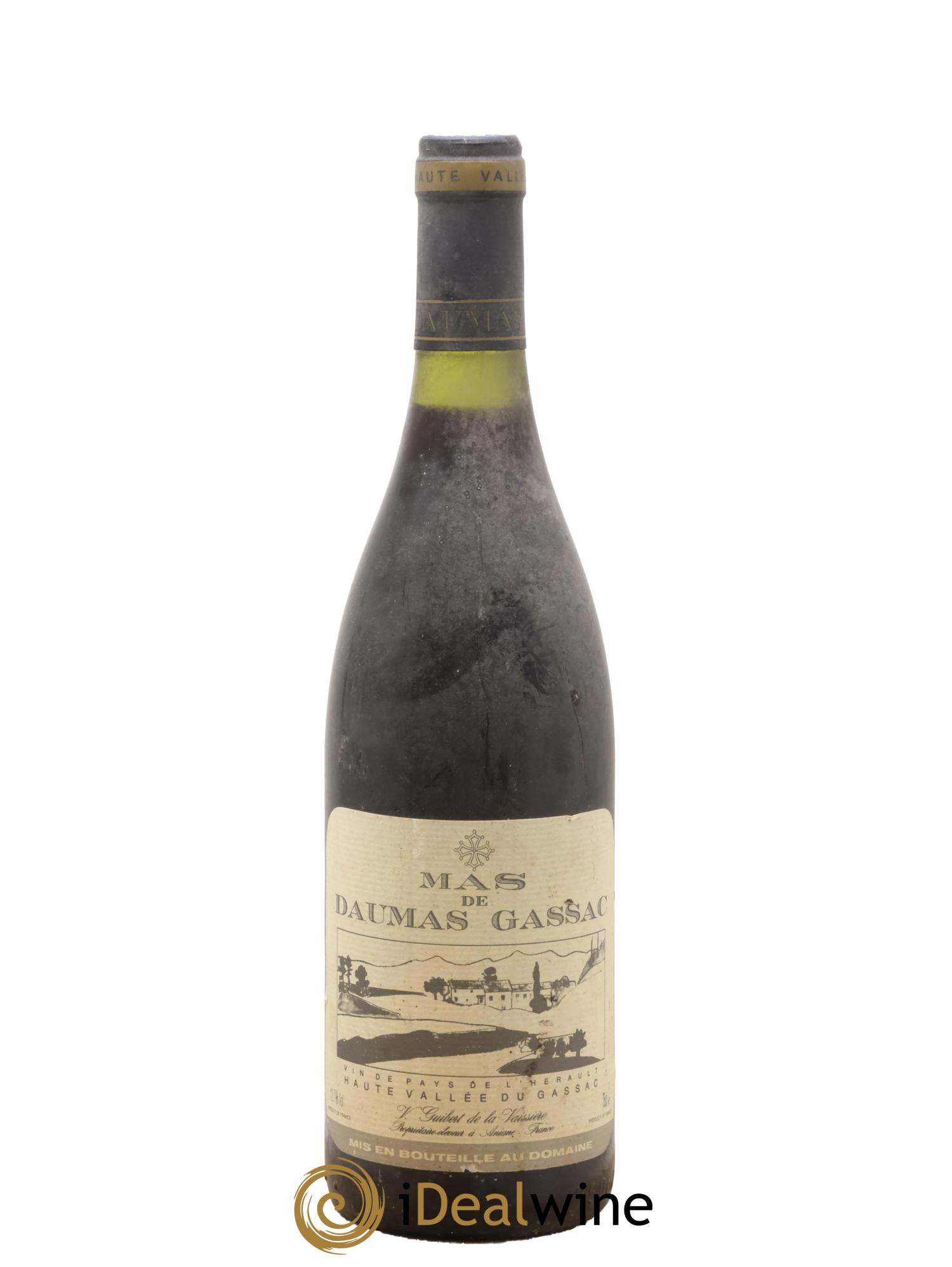 IGP St Guilhem-le-Désert - Cité d'Aniane Mas Daumas Gassac Famille Guibert de La Vaissière 1990 - Lot de 1 bouteille - 0