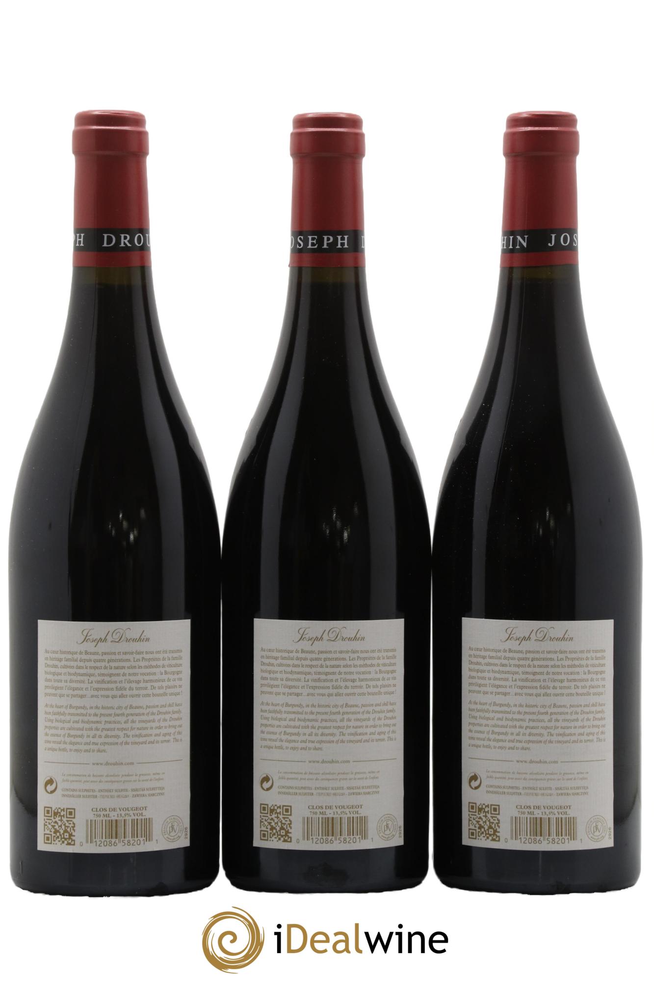 Clos de Vougeot Grand Cru Joseph Drouhin  2014 - Lot of 6 bottles - 2