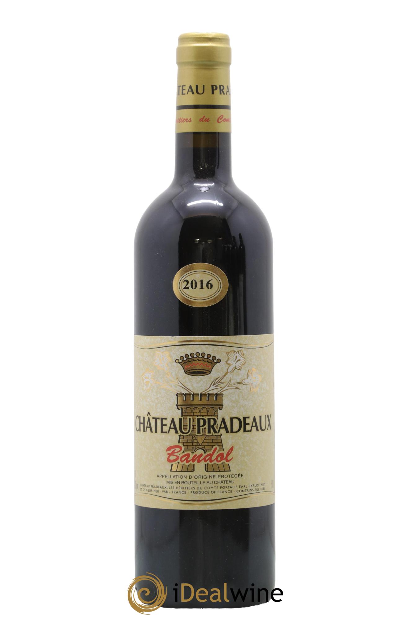 Bandol Château Pradeaux Famille Portalis 2016 - Lot de 1 bouteille - 0