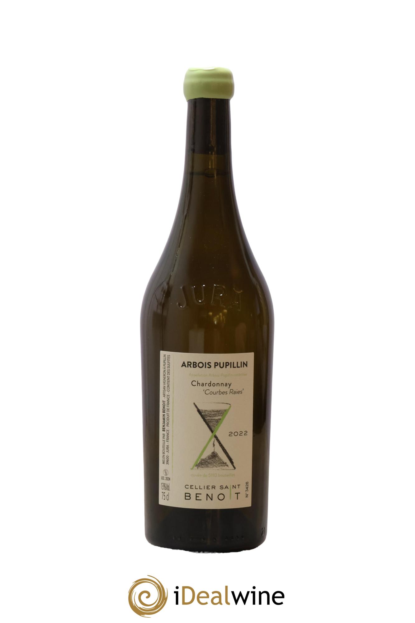 Arbois-Pupillin Chardonnay Courbes Raies Cellier Saint Benoît 2022 - Lot de 1 bouteille - 0