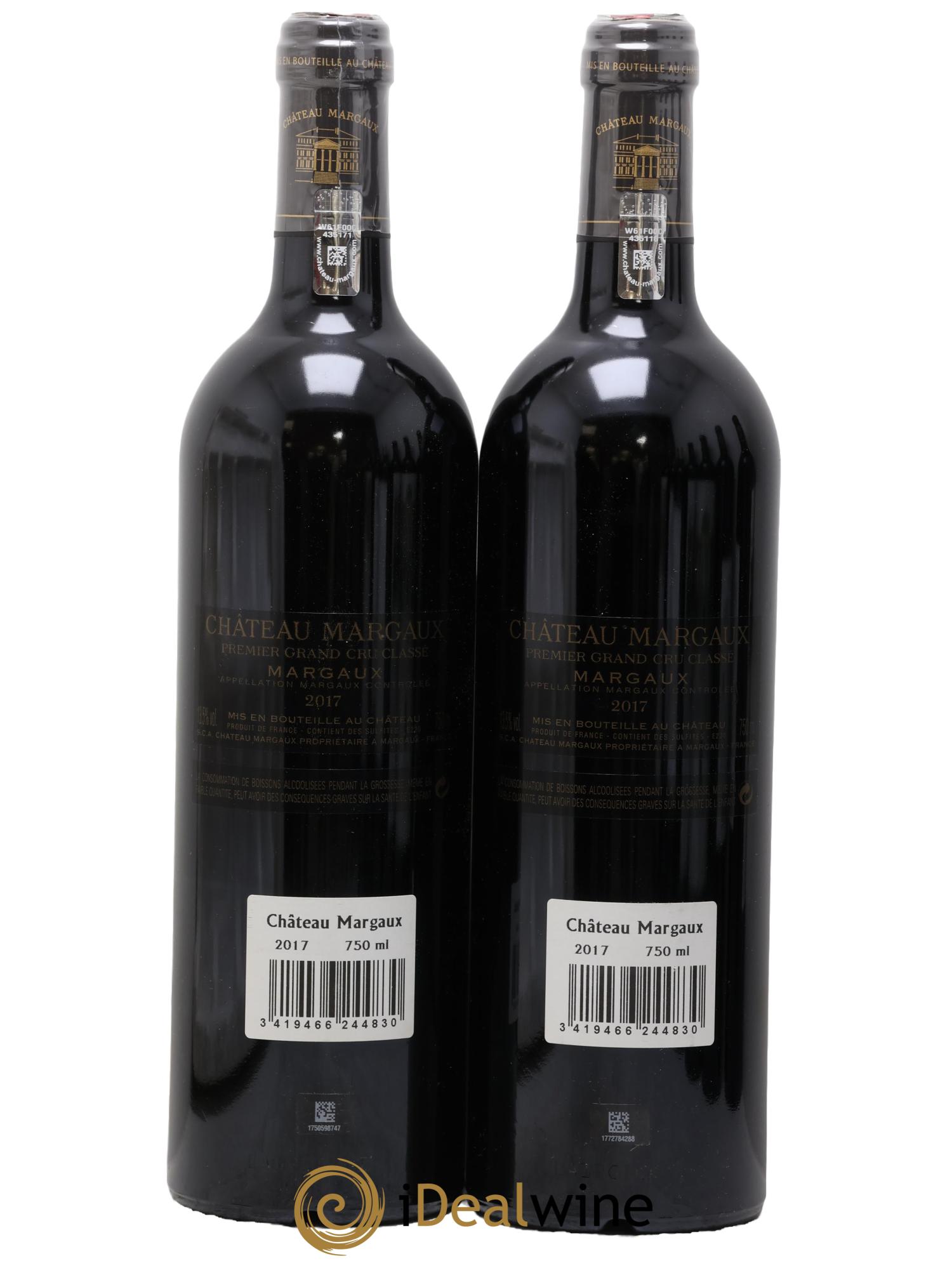 Château Margaux 1er Grand Cru Classé 2017 - Lotto di 2 bottiglie - 1