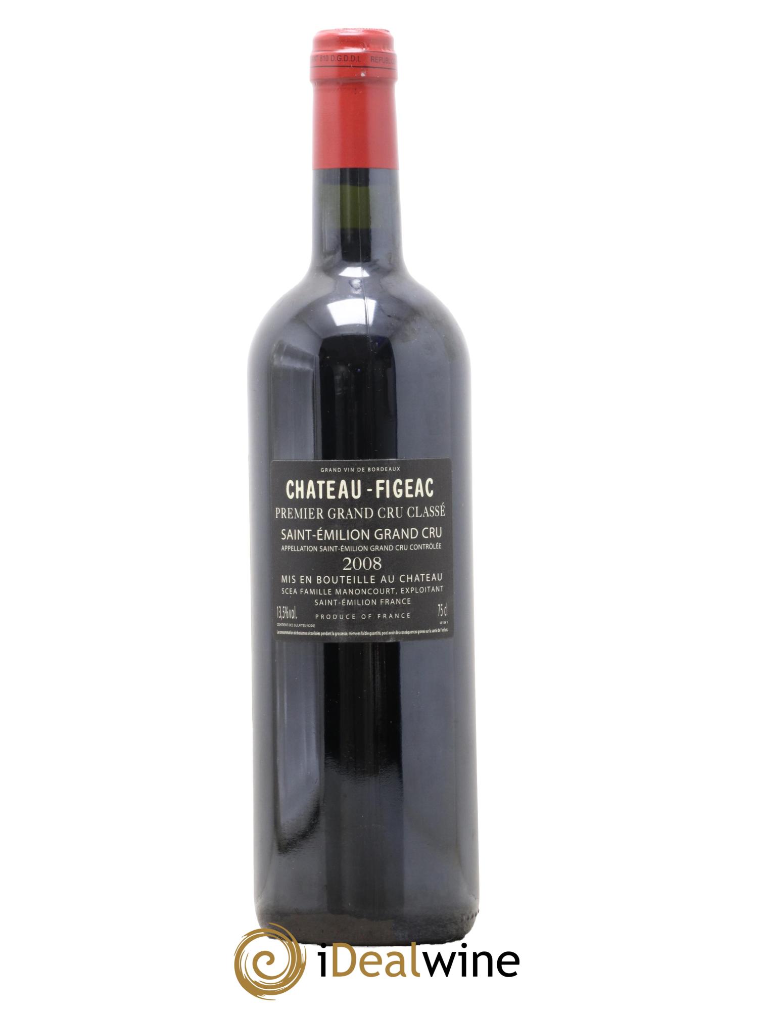 Château Figeac 1er Grand Cru Classé A 2008 - Lotto di 1 bottiglia - 1