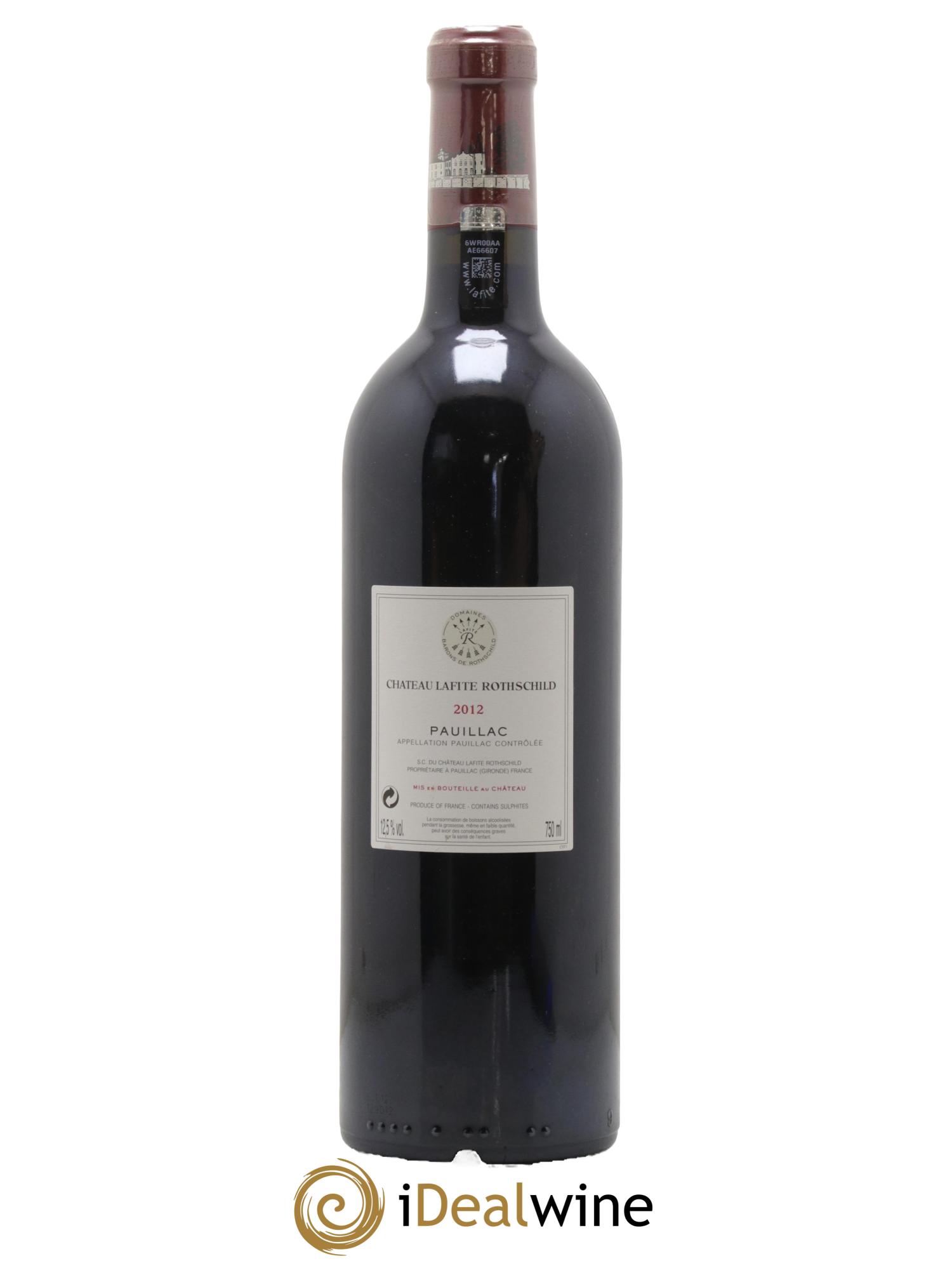 Château Lafite Rothschild 1er Grand Cru Classé 2012 - Lot de 1 bouteille - 1