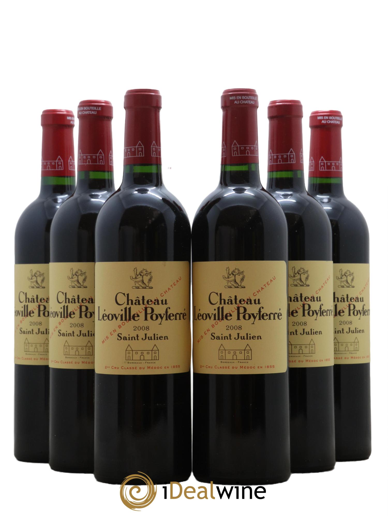 Château Léoville Poyferré 2ème Grand Cru Classé 2008 - Lot de 6 bouteilles - 0