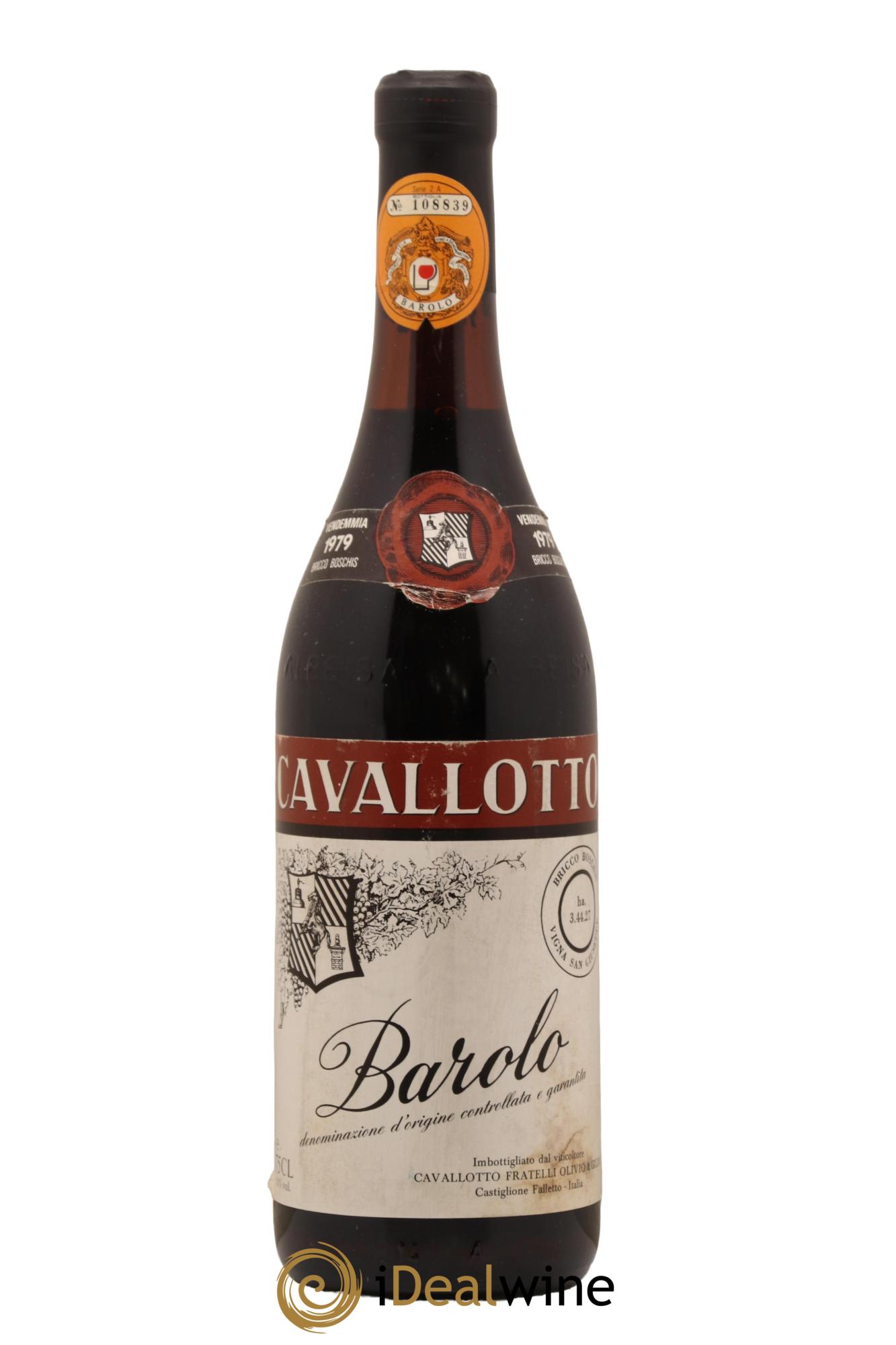 Barolo DOCG Bricco Boschis Cavallotto 1979 - Lot de 1 bouteille - 0