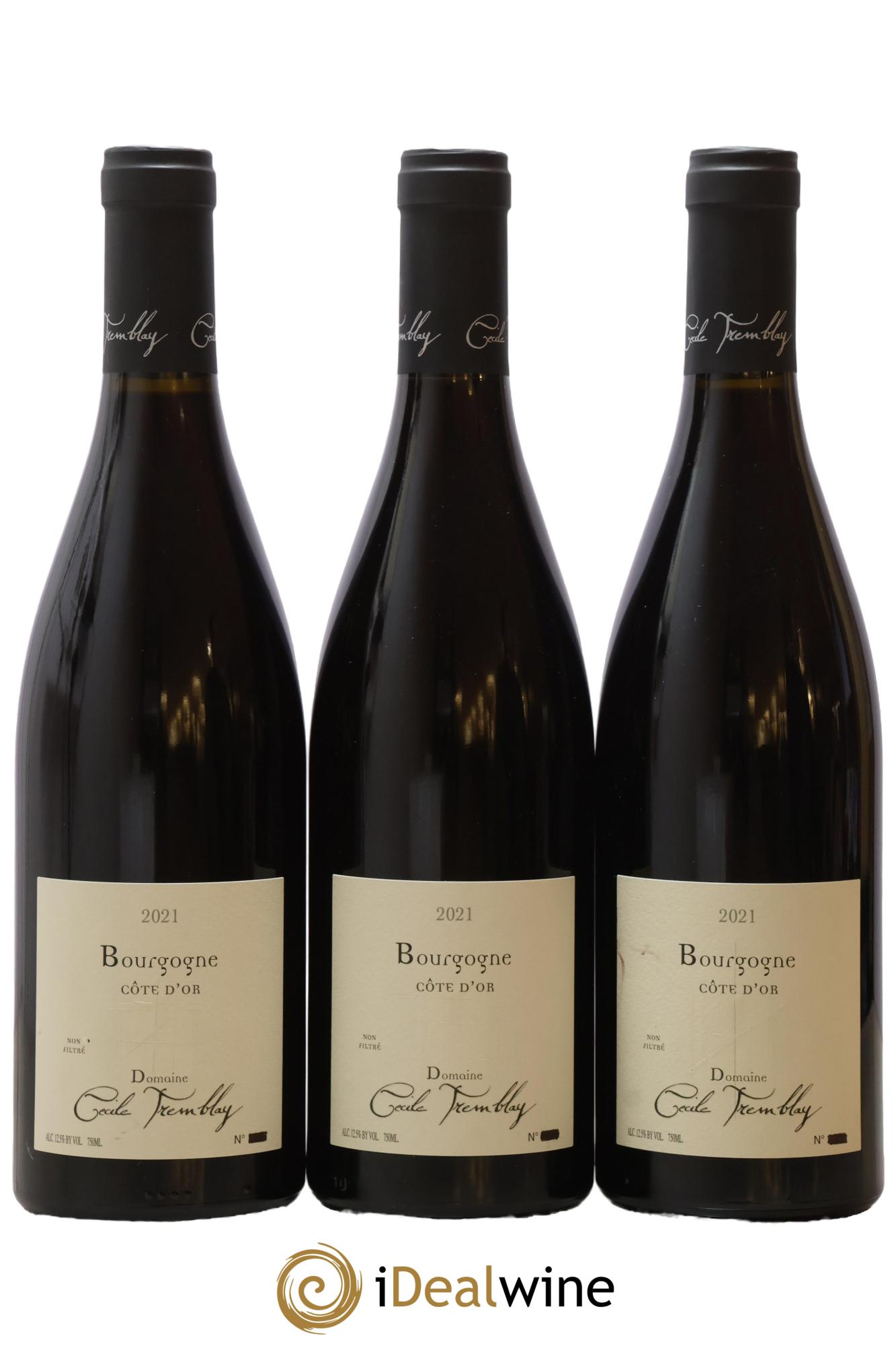 Bourgogne Côte-d'Or Cécile Tremblay 2021 - Lot of 3 bottles - 0