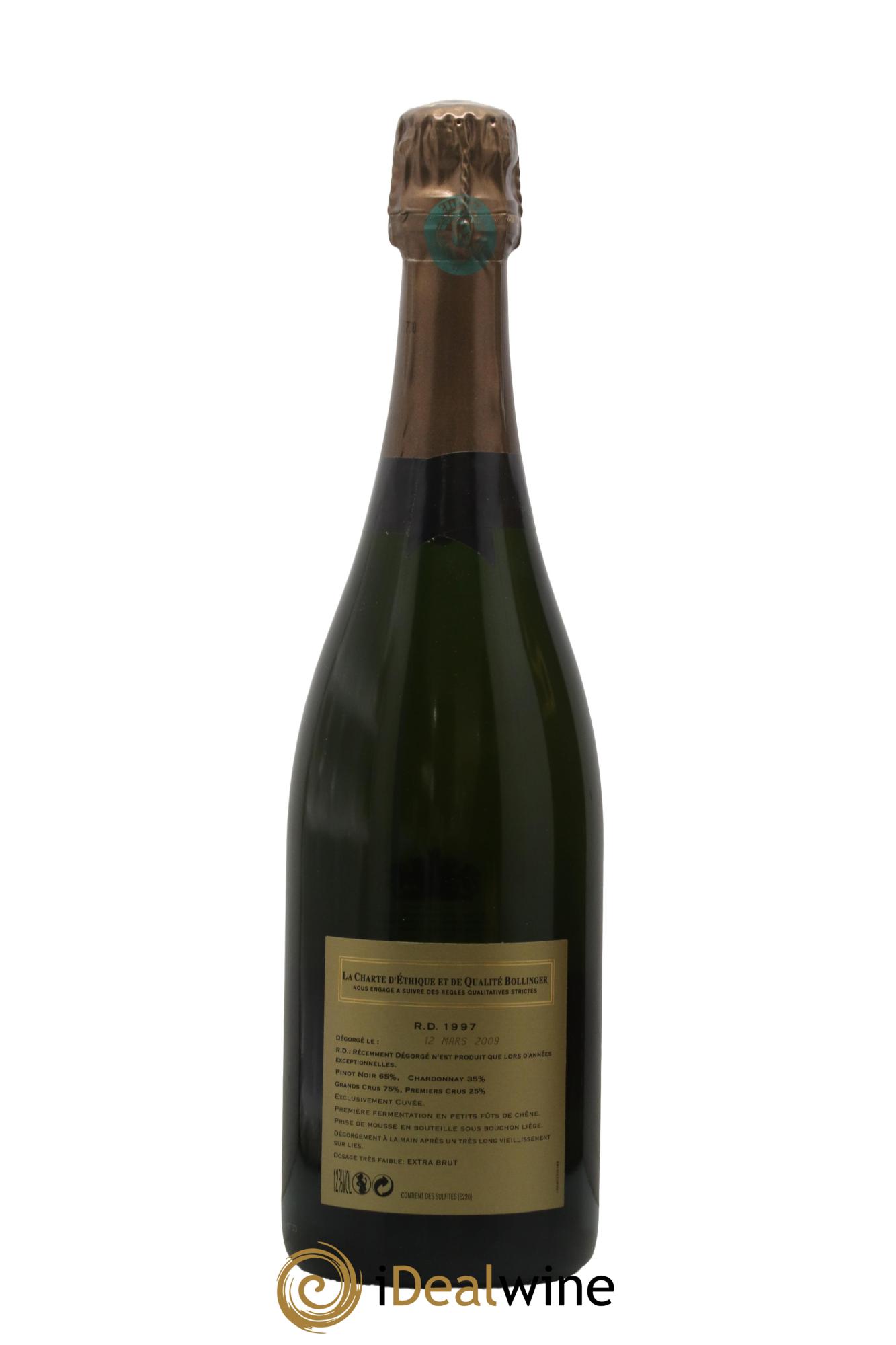 R.D. Extra-Brut Bollinger 1997 - Lot of 1 bottle - 2