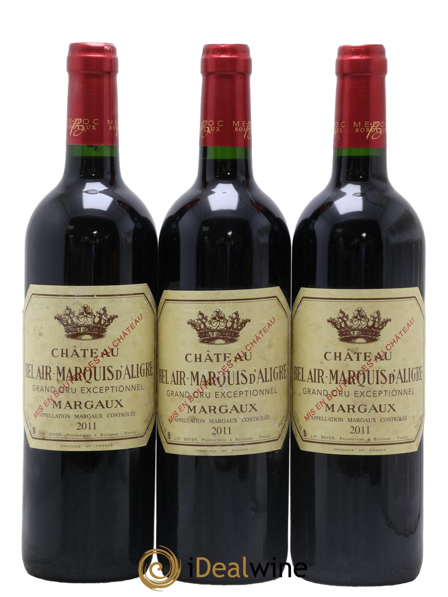 Château Bel Air Marquis d'Aligre 2011 - Posten von 3 Flaschen - 0