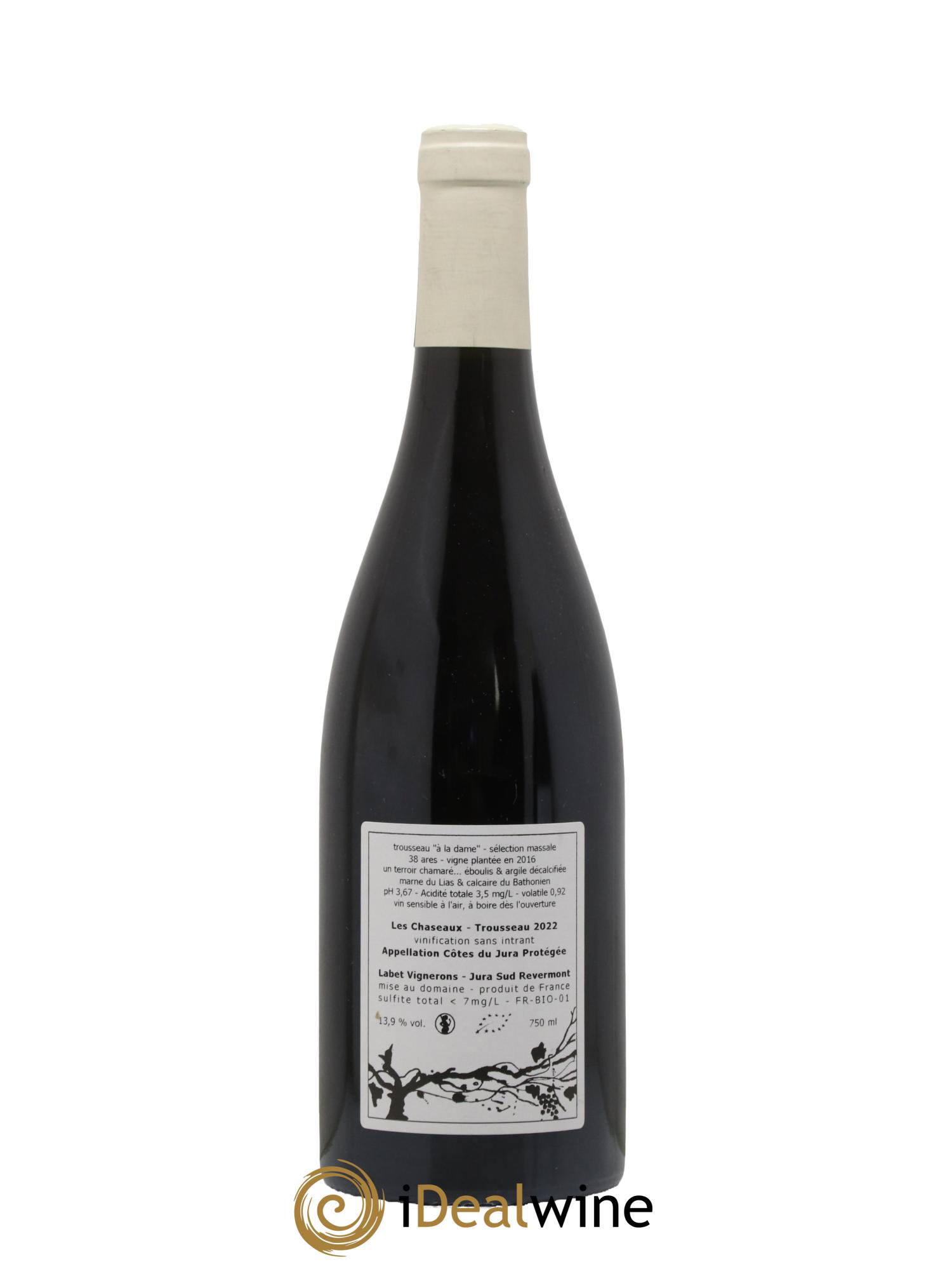 Côtes du Jura Trousseau Les Chaseaux Romain - Julien - Charline Labet 2022 - Lot de 1 bouteille - 1