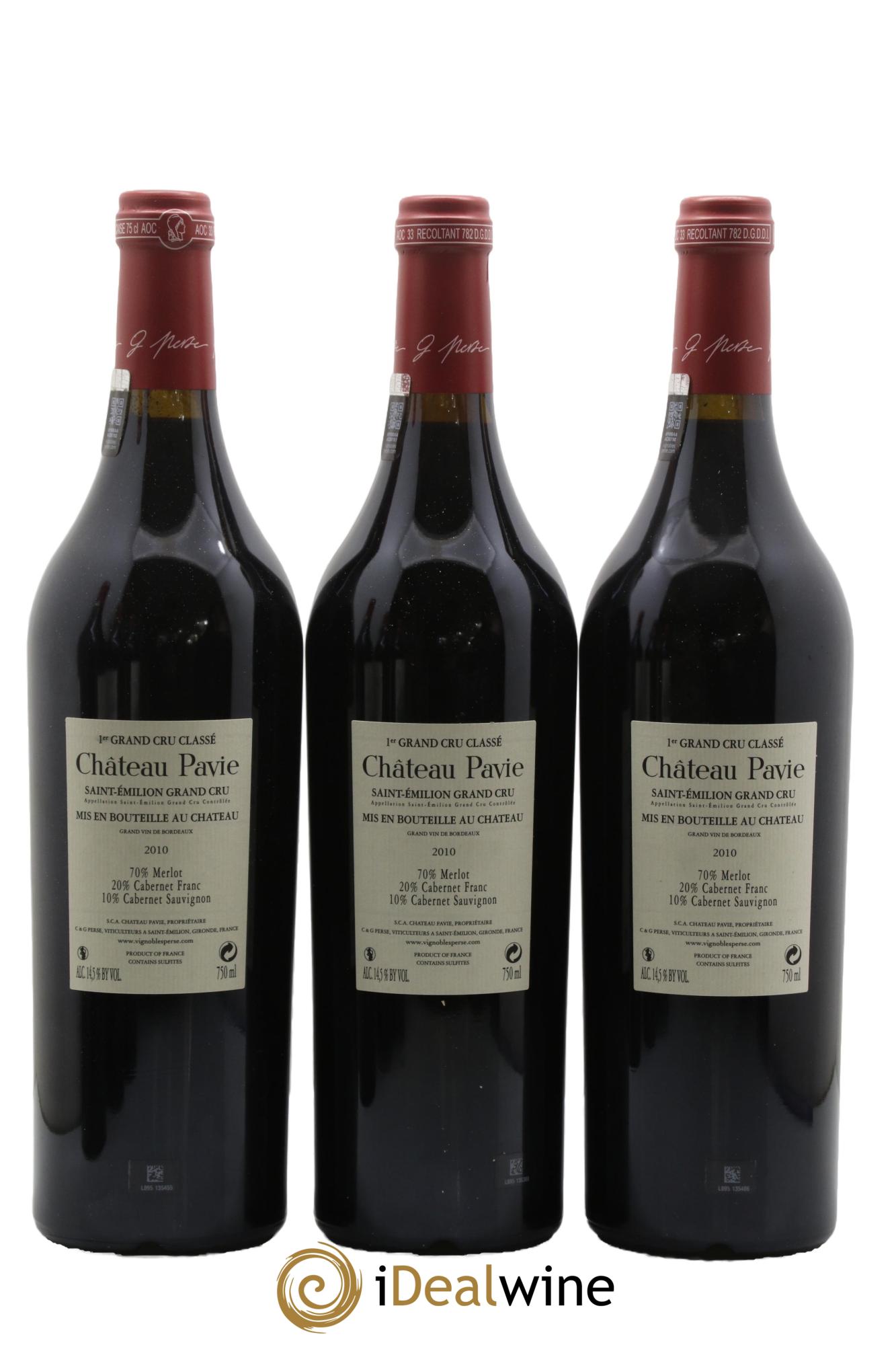 Château Pavie 1er Grand Cru Classé A 2010 - Posten von 6 Flaschen - 2