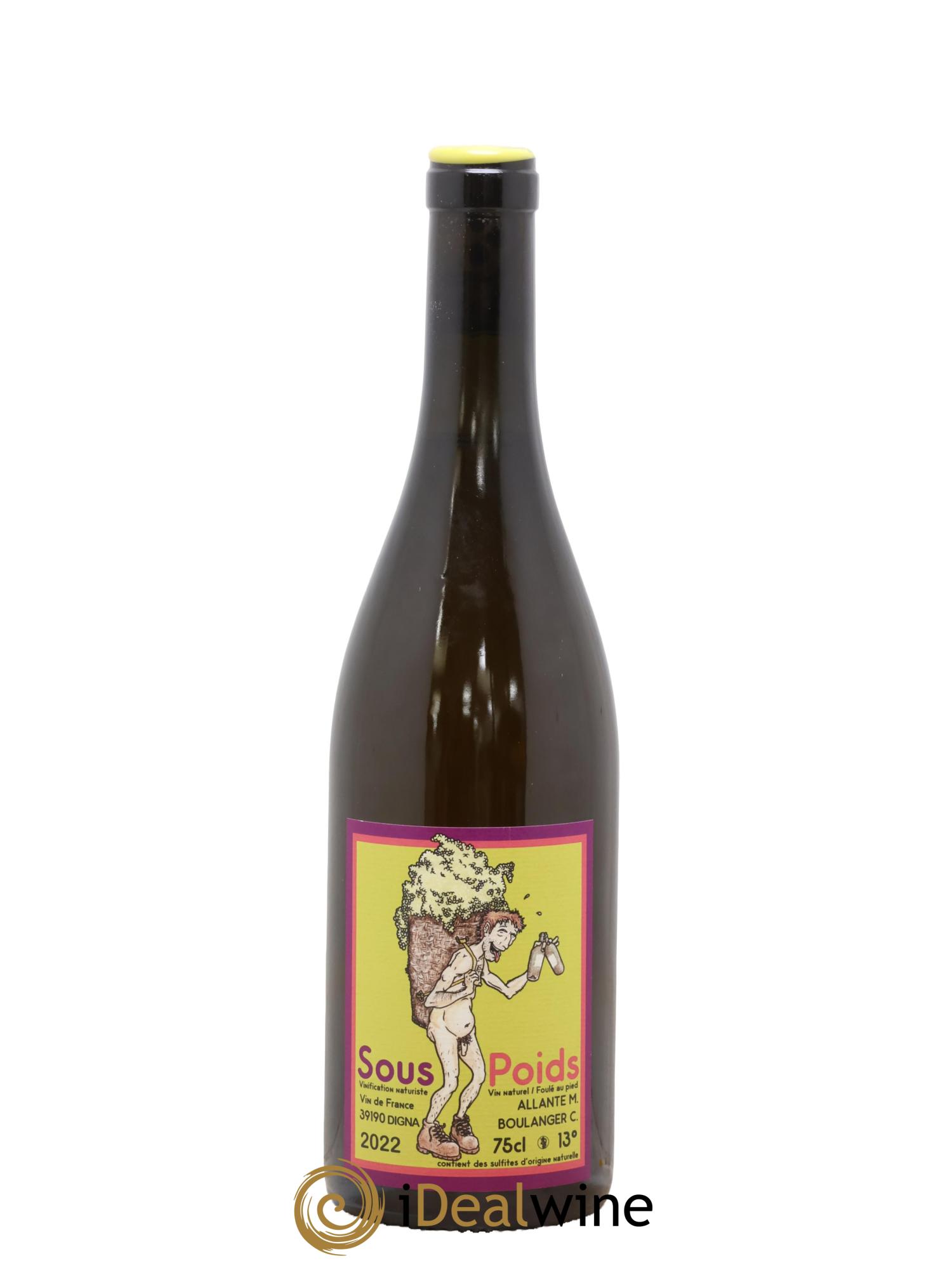 Vin de France Sous Poids Allante Boulanger Sous Poid Allente Boulanger Foulé au pied 2022 - Lot de 1 bouteille - 0