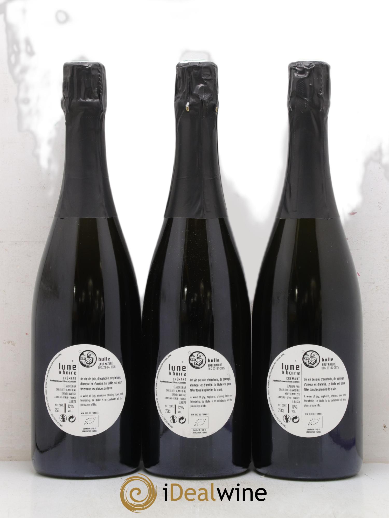 Crémant d'Alsace Lune à boire Marc Kreydenweiss - Lot of 3 bottles - 1