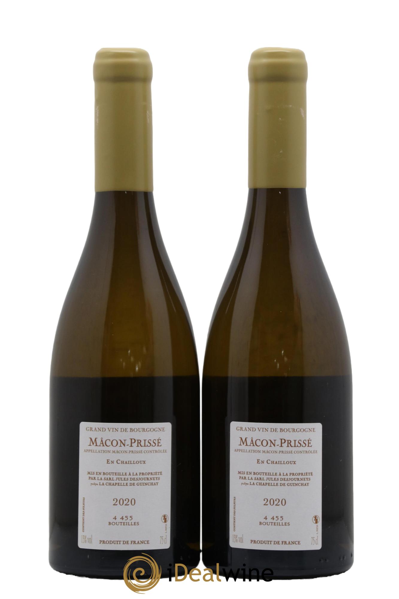 Mâcon Prissé En Chailloux J.Desjourneys 2020 - Lot de 2 bouteilles - 1