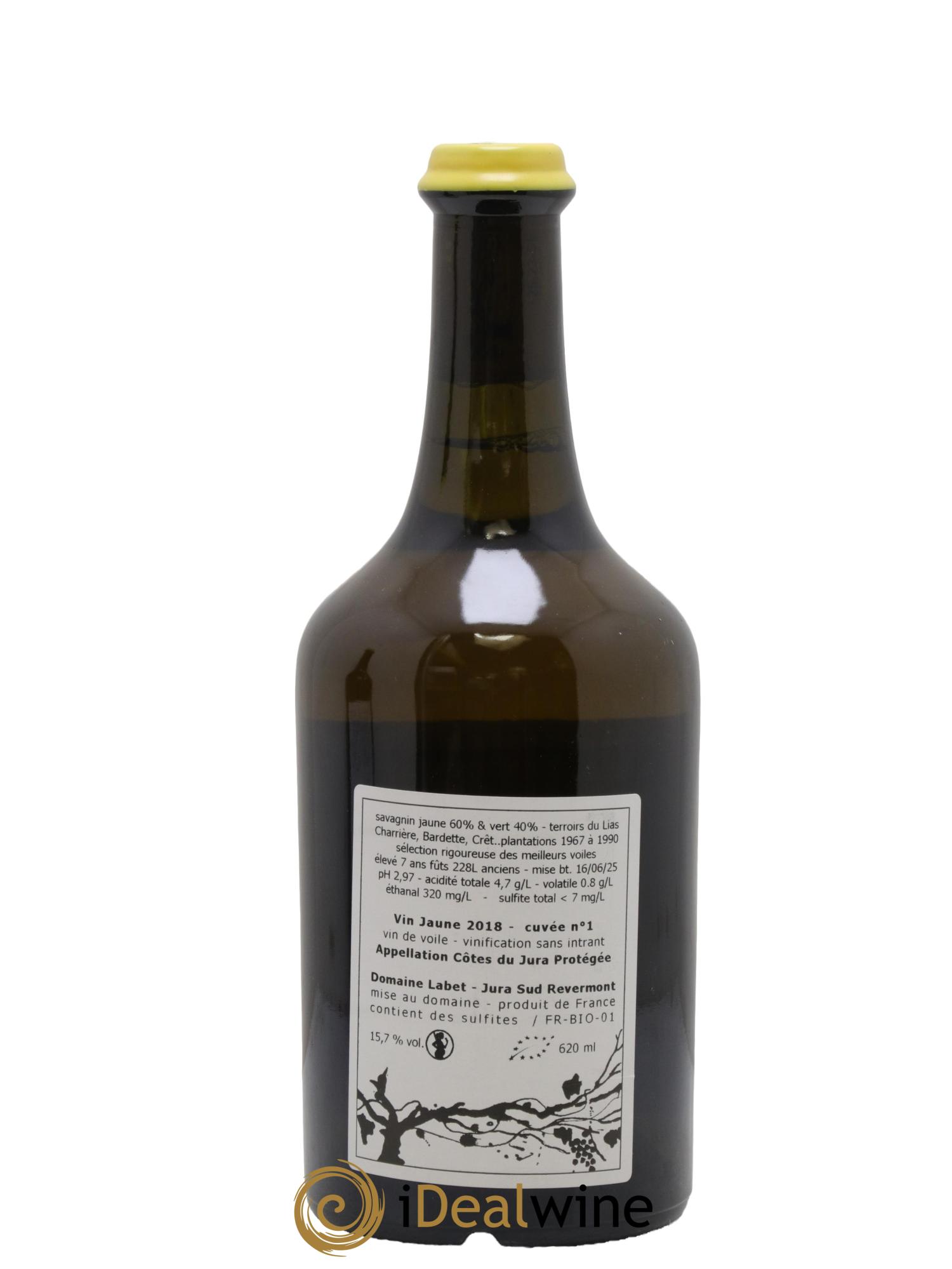 Côtes du Jura Vin Jaune Romain - Julien - Charline Labet 2018 - Lot de 1 clavelin - 1