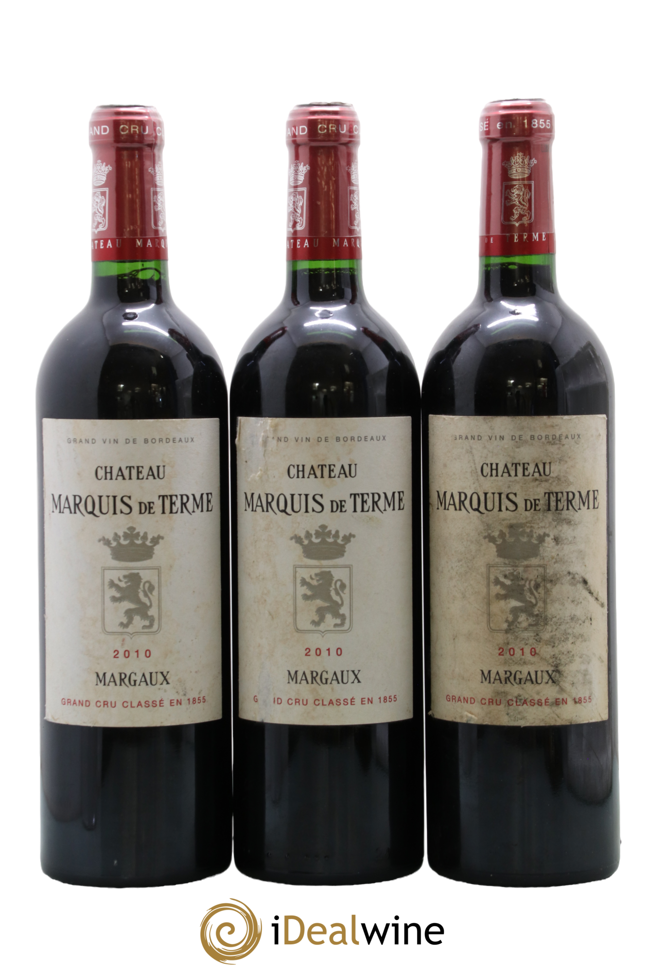 Château Marquis de Terme 4ème Grand Cru Classé 2010 - Lot de 3 bouteilles - 0