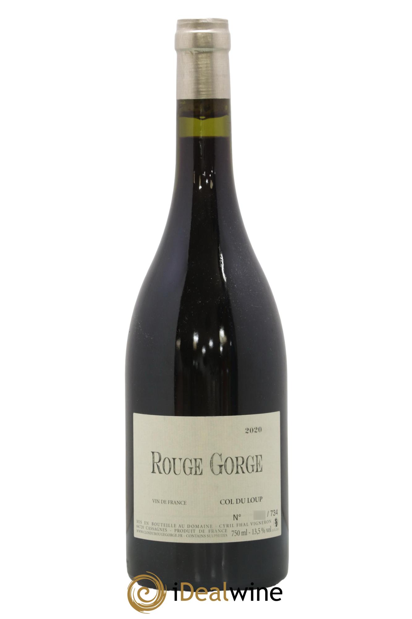 Vin de France Col du Loup Cyril Fhal 2020 - Lot de 1 bouteille - 0