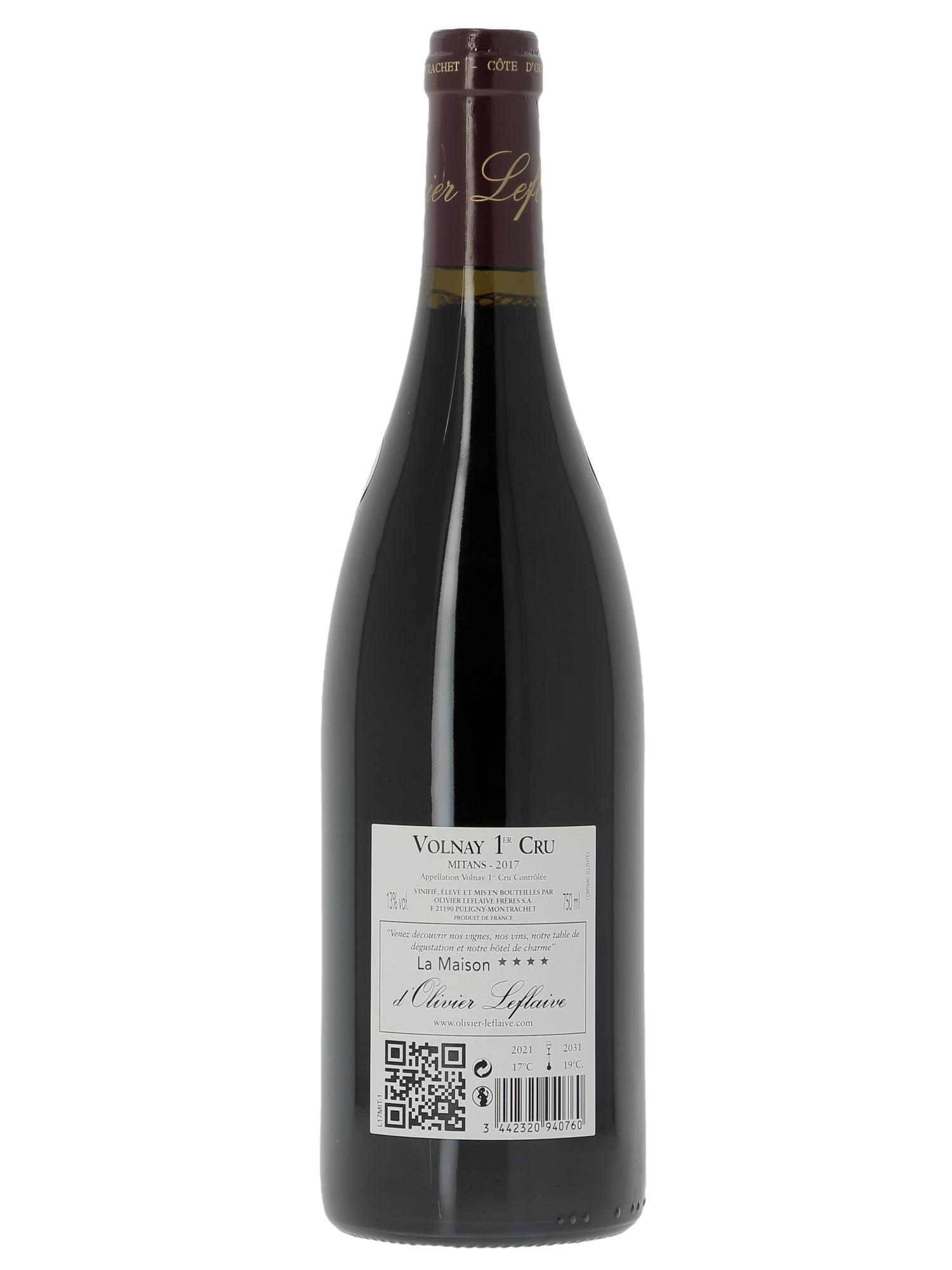 Volnay 1er Cru Mitans Olivier Leflaive 2017 - Lot de 1 bouteille - 1