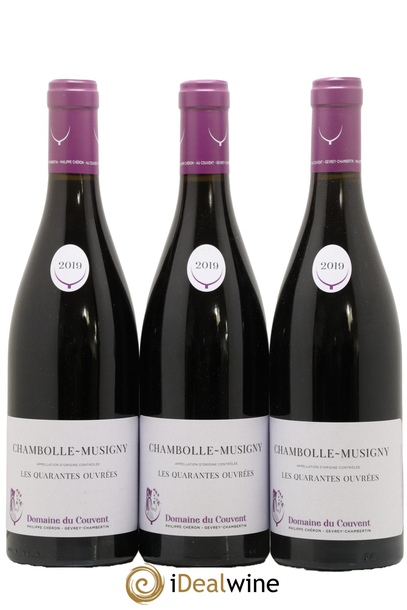Chambolle-Musigny Les Quarantes Ouvrées Domaine du Couvent 2019 - Posten von 3 Flaschen - 0