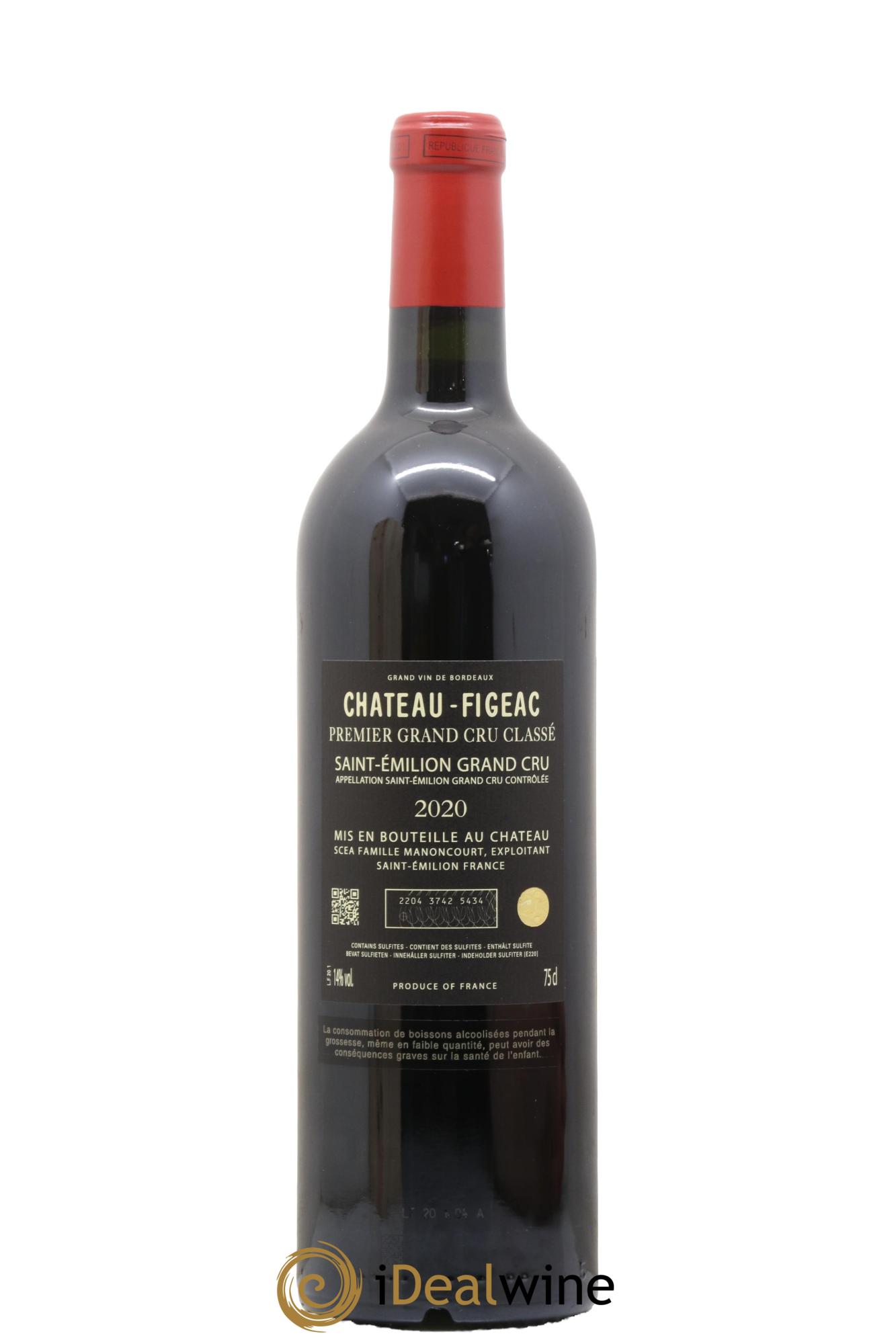 Château Figeac 1er Grand Cru Classé A 2020 - Lotto di 1 bottiglia - 2