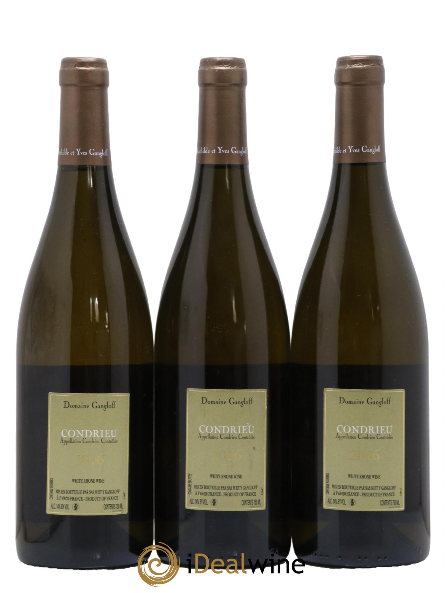 Condrieu Domaine Gangloff (Domaine) 2016 - Lot de 3 bouteilles - 1